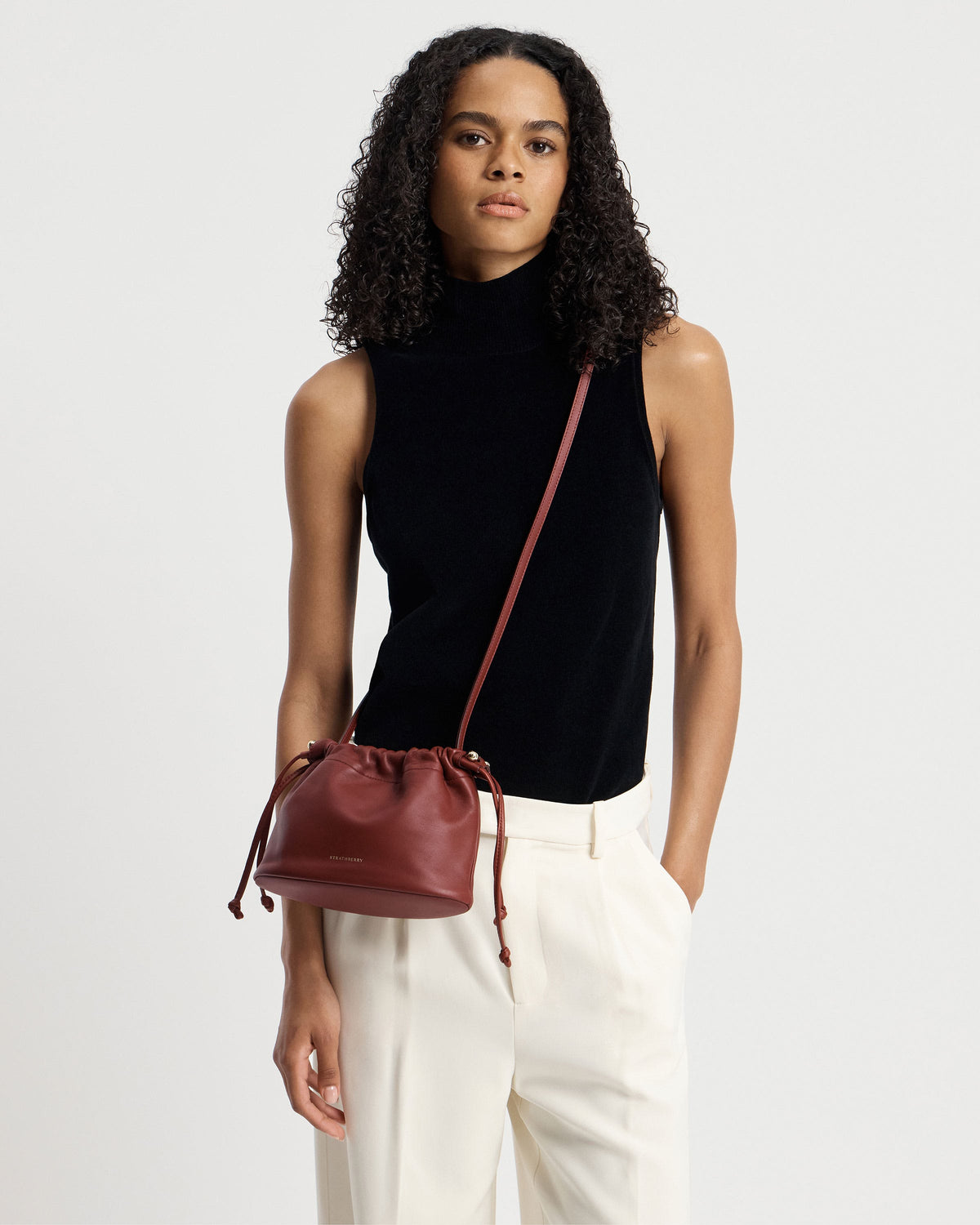 Charlotte Drawstring - Oxblood - View 5
