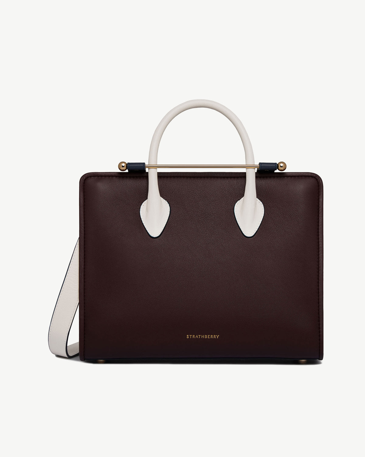 Midi Tote - Burgundy/Navy/Vanilla - View 2