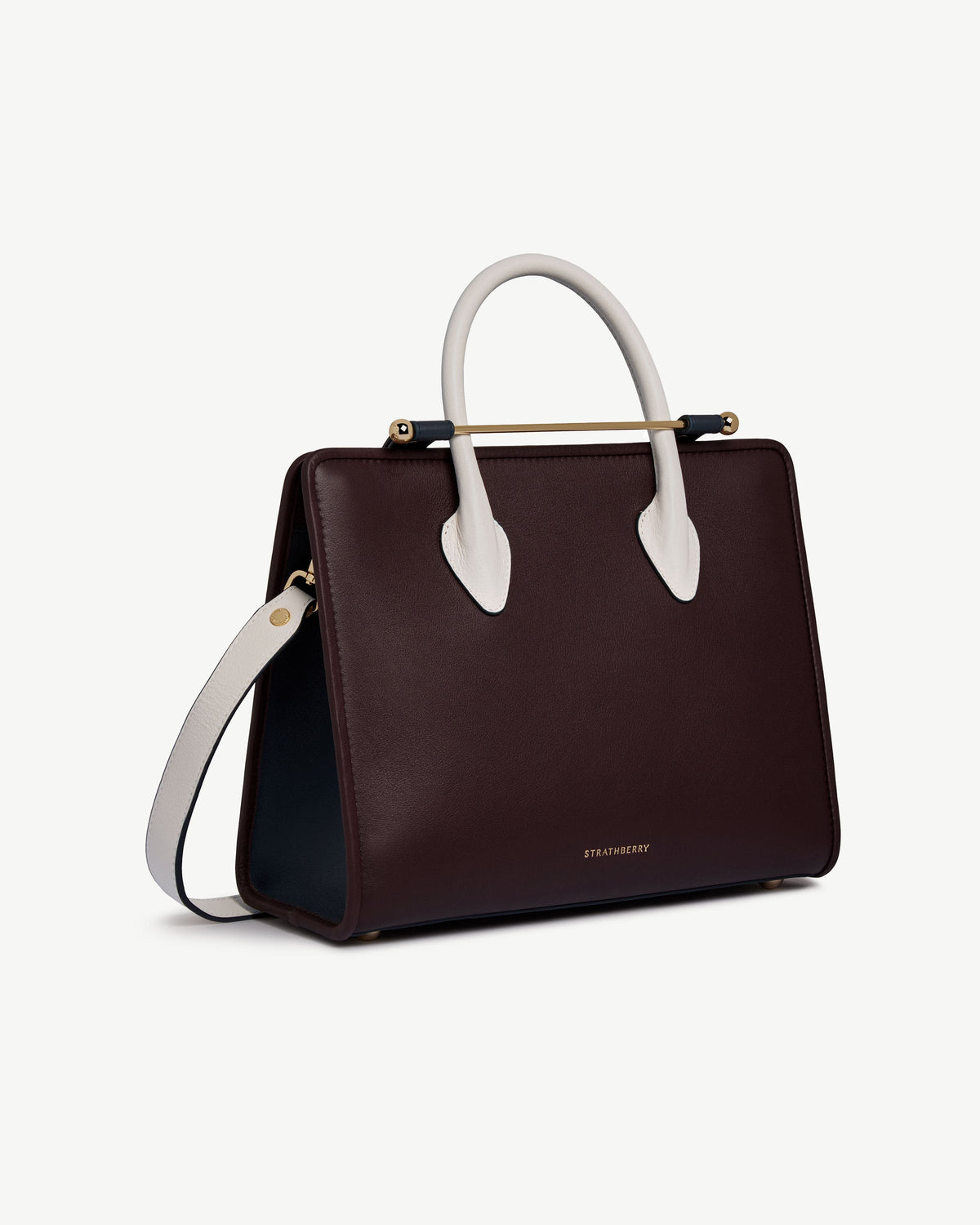 Midi Tote - Burgundy/Navy/Vanilla - View 3