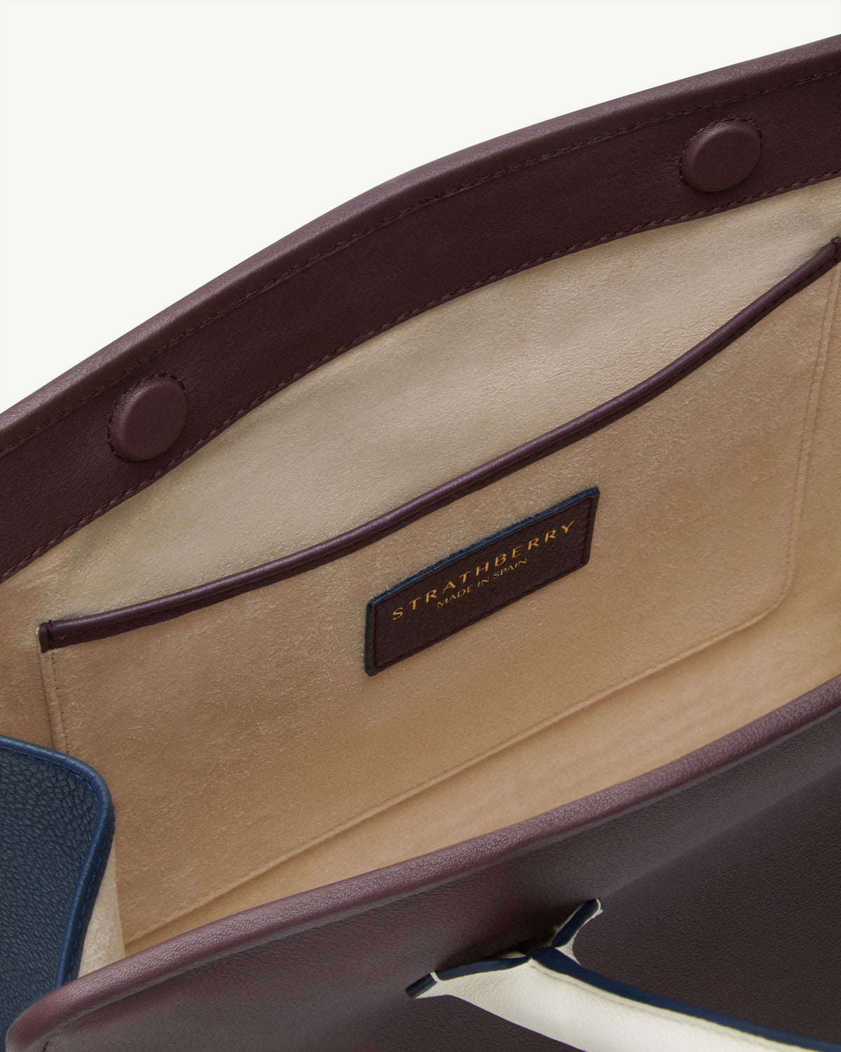 Midi Tote - Burgundy/Navy/Vanilla - View 8