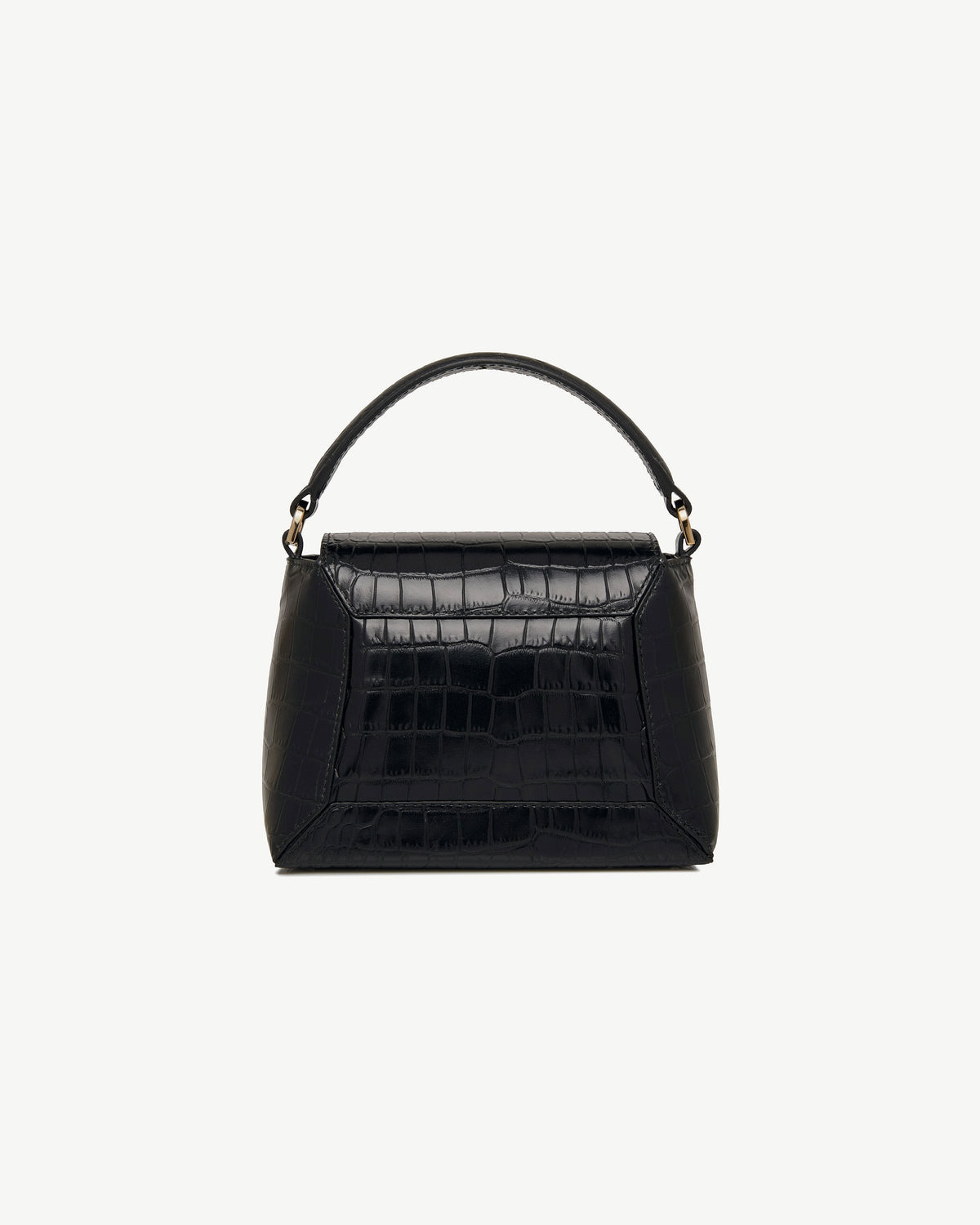 Mosaic Nano - Soft Croc-Embossed Leather Black - View 4