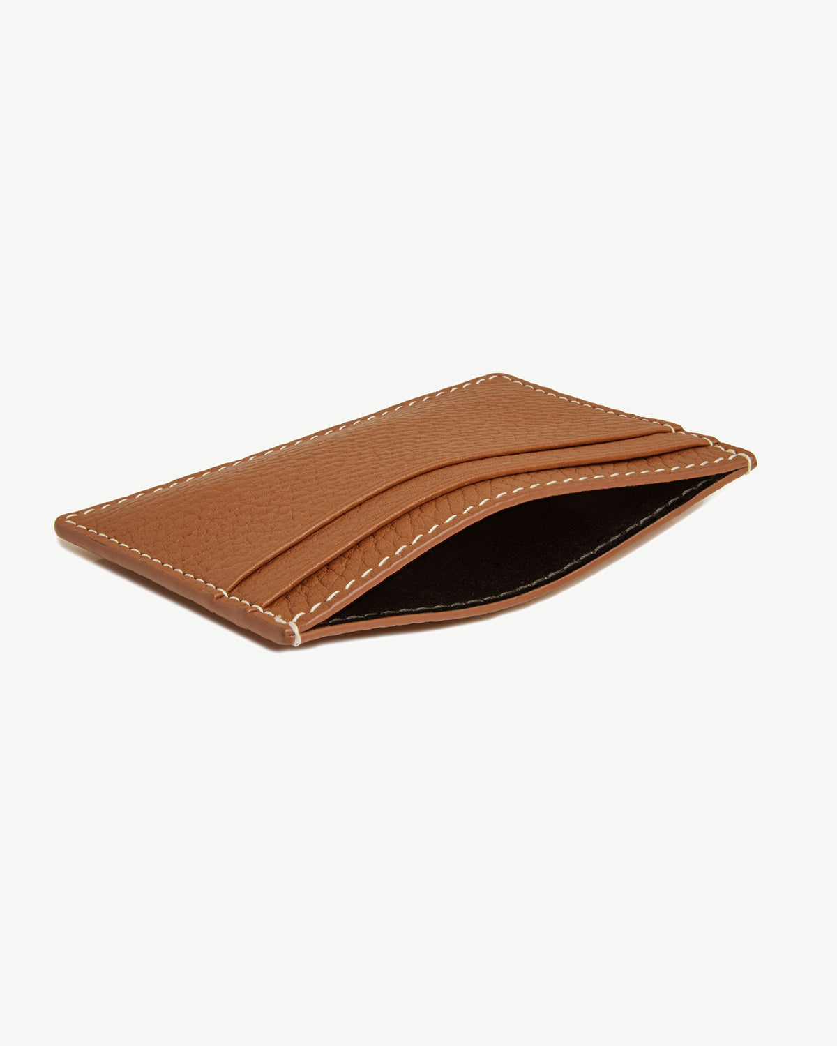 Cardholder - Tan with Vanilla Stitch - View 4