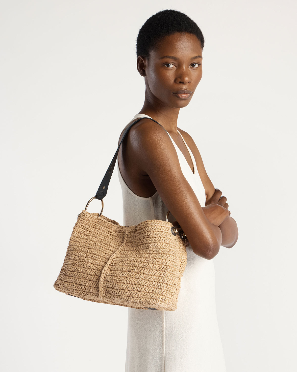 Lana Hobo - Raffia/Black - View 8