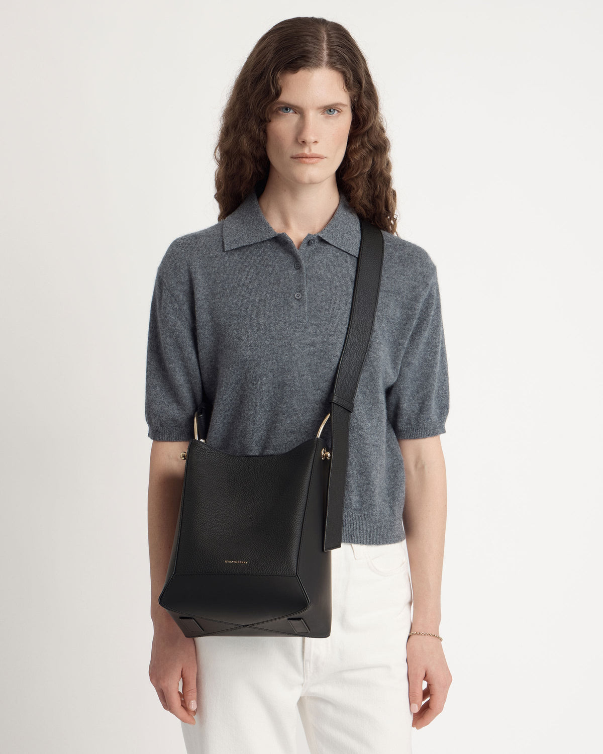 Lana Midi Bucket Bag - Black - View 10