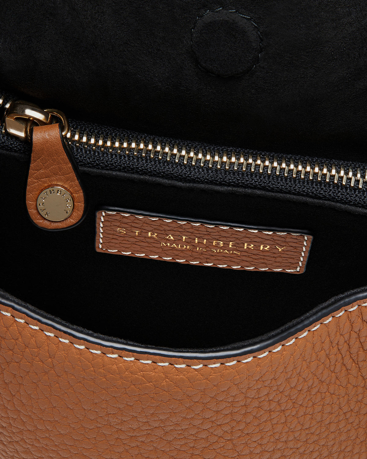 Lana Midi Bucket Bag - Tan with Vanilla Stitch - View 5
