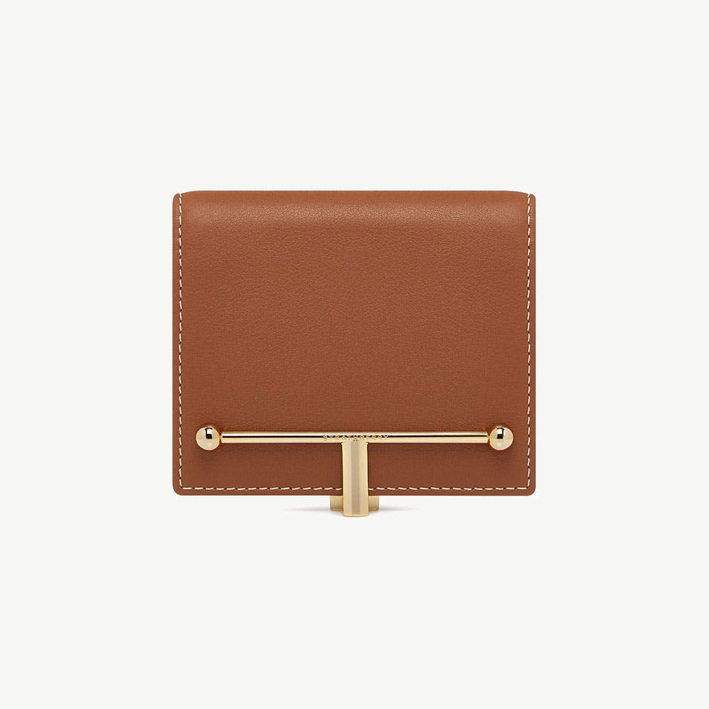 Melville Street Wallet - Chestnut with Vanilla Stitch - View 1