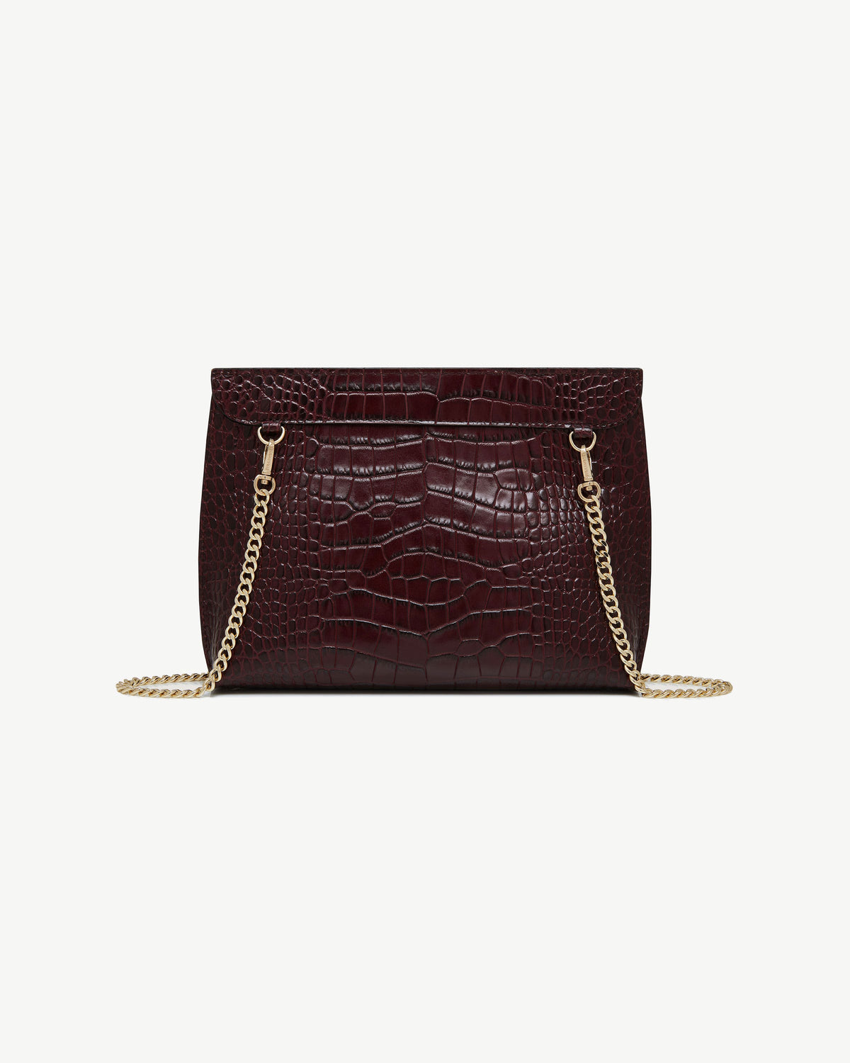 Stylist - Croc-Embossed Leather Burgundy - View 4