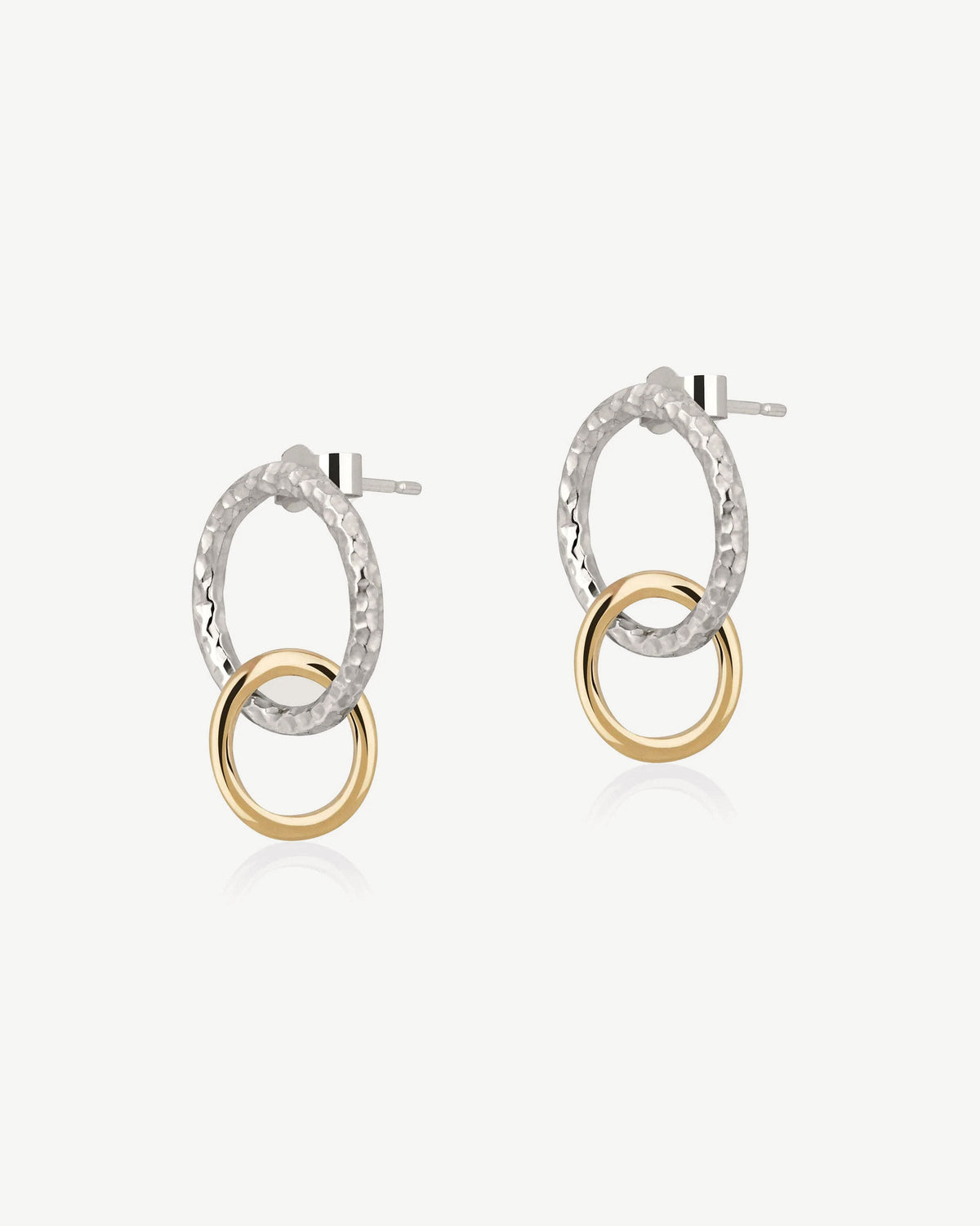 Halo Earrings - Sterling Silver/24 Carat Gold Gilded - View 5