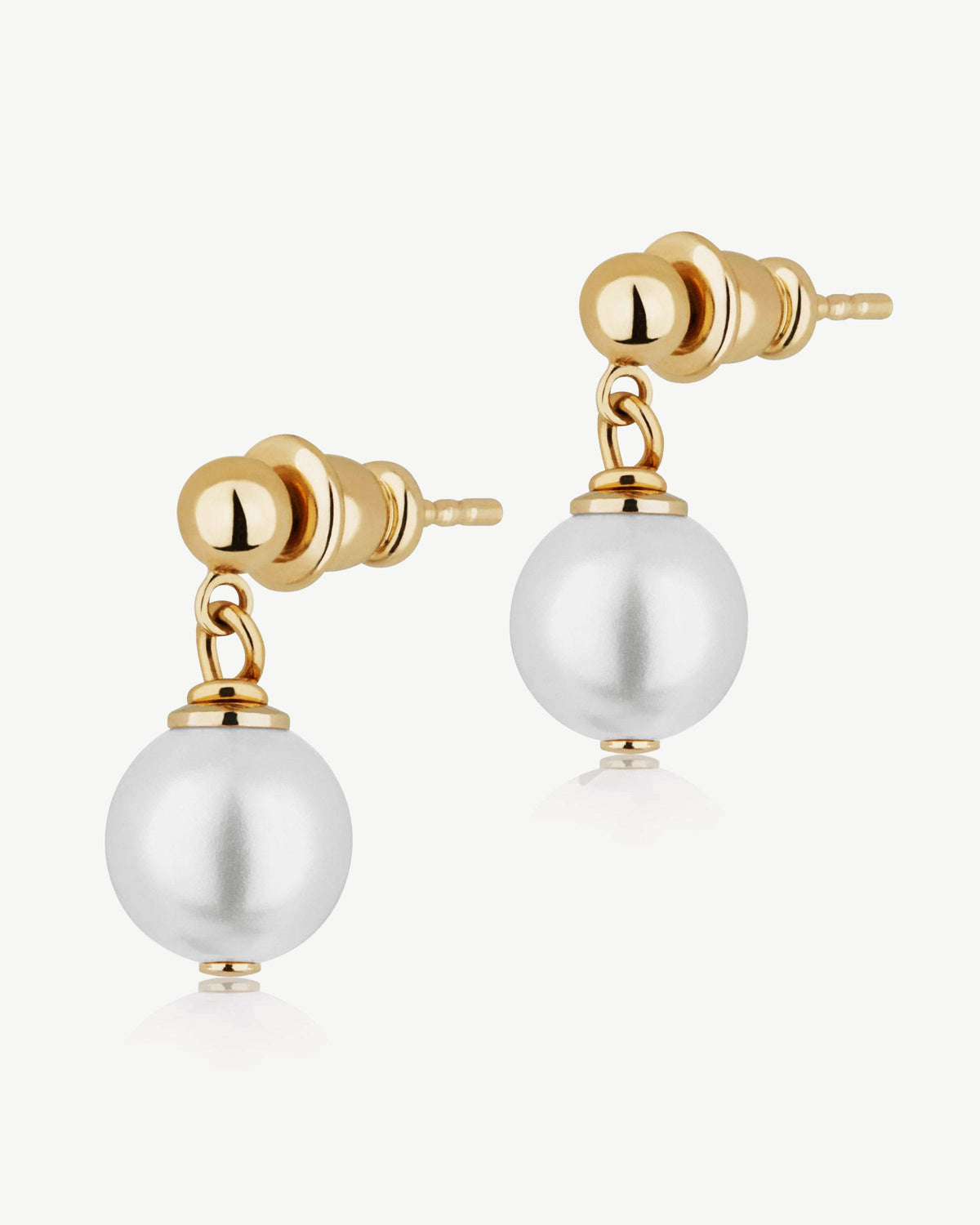 Lana Pearl Earrings - 24 Carat Gold Gilded - View 3