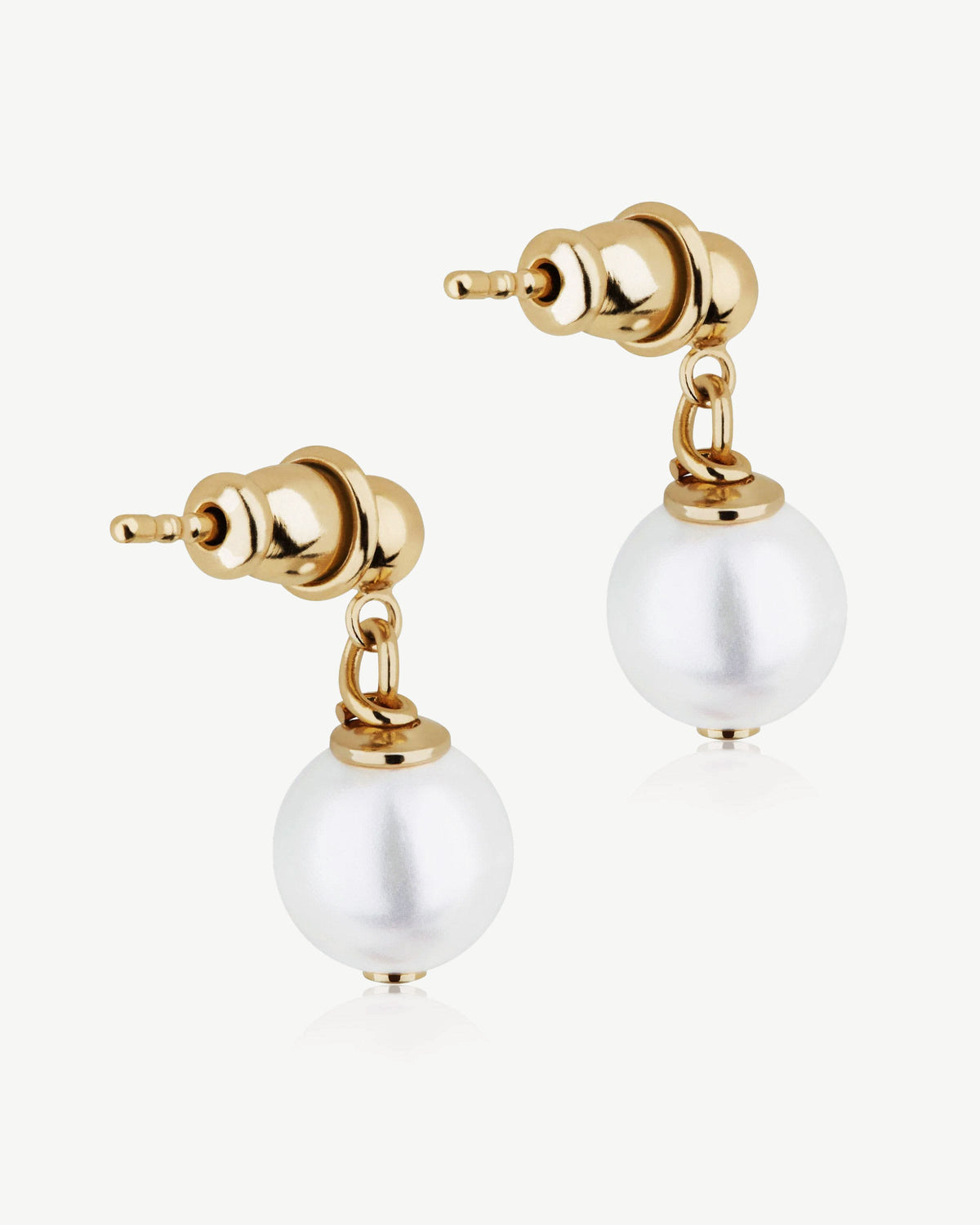 Lana Pearl Earrings - 24 Carat Gold Gilded - View 4