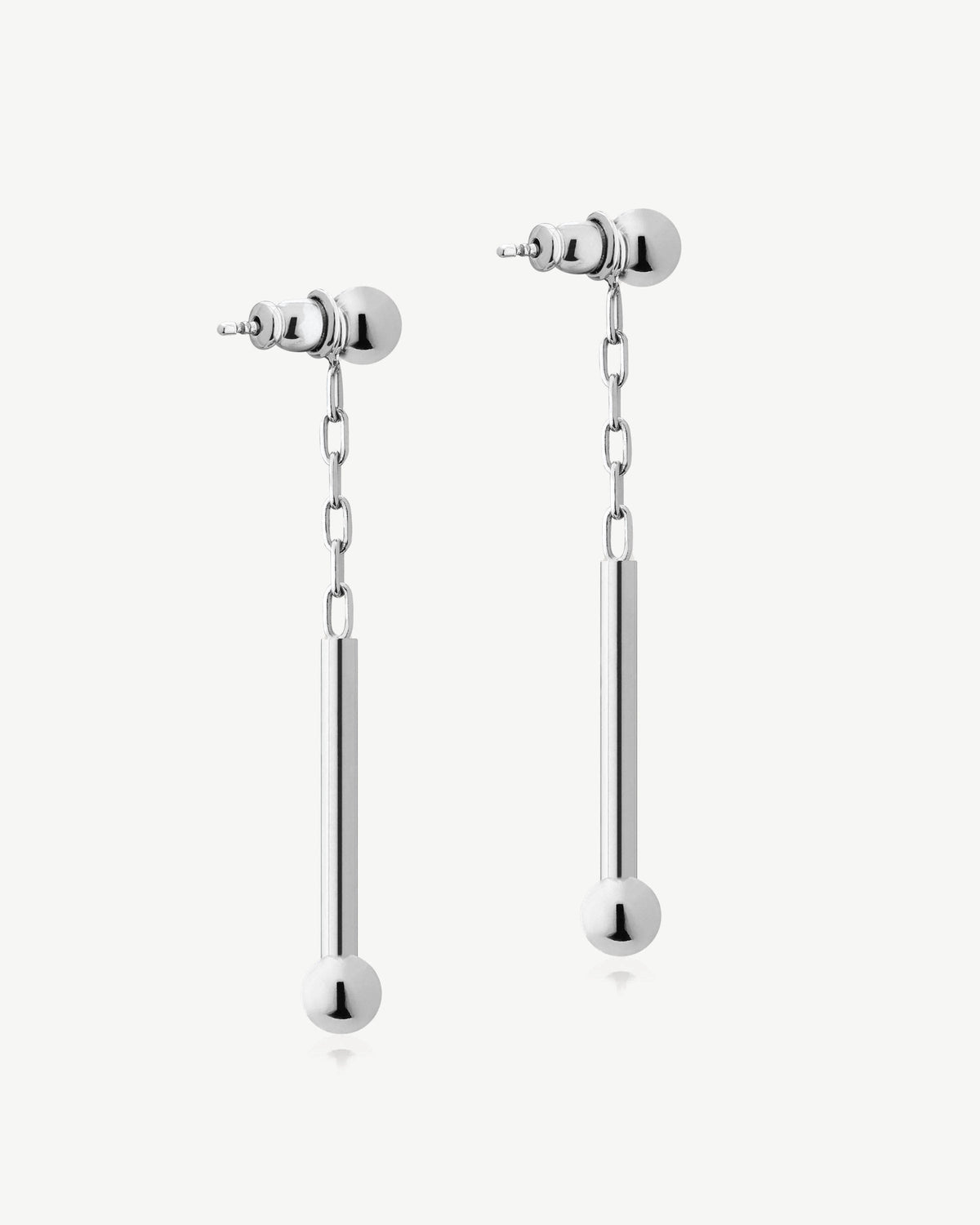 Crystal Music Drop Earrings - Silver - View 5