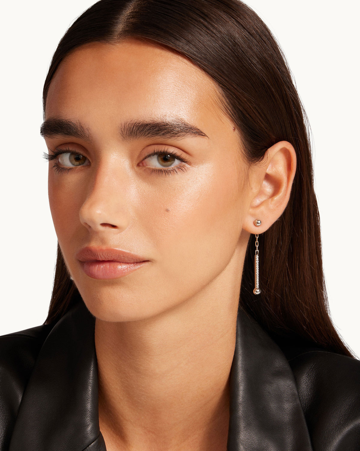 Crystal Music Drop Earrings - Silver - View 8