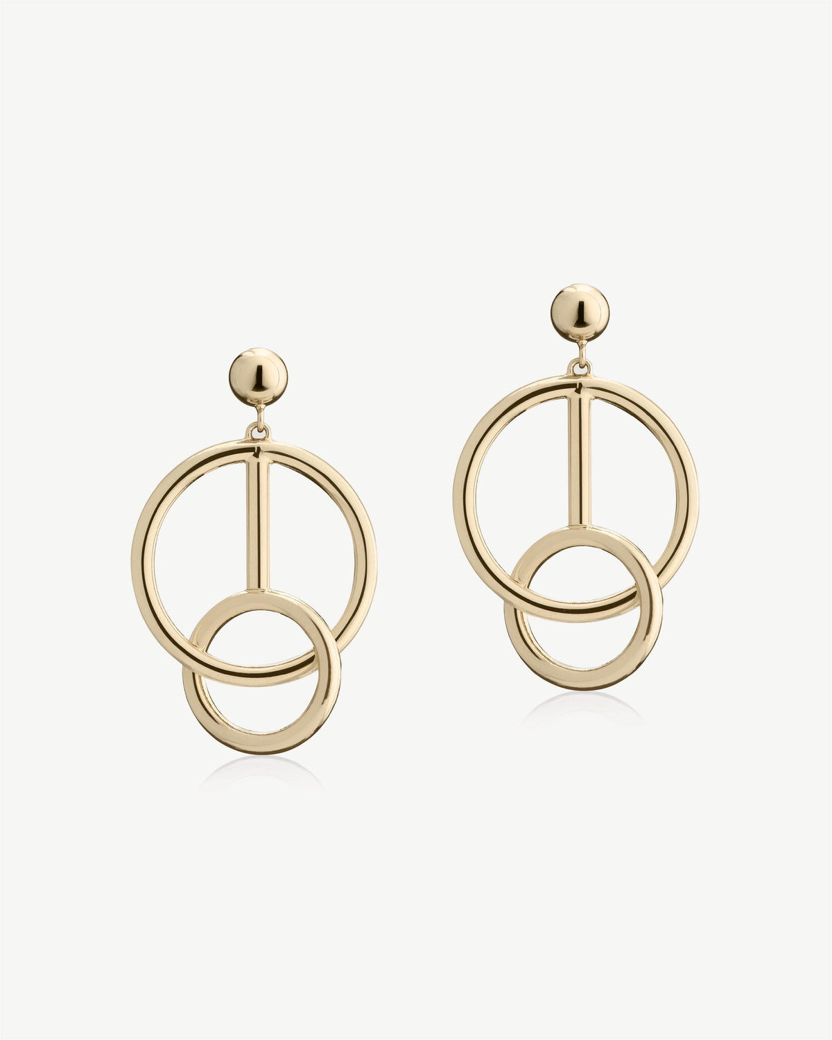 Music Bar Hoop Earrings - 22 Carat Gold Gilded - View 2