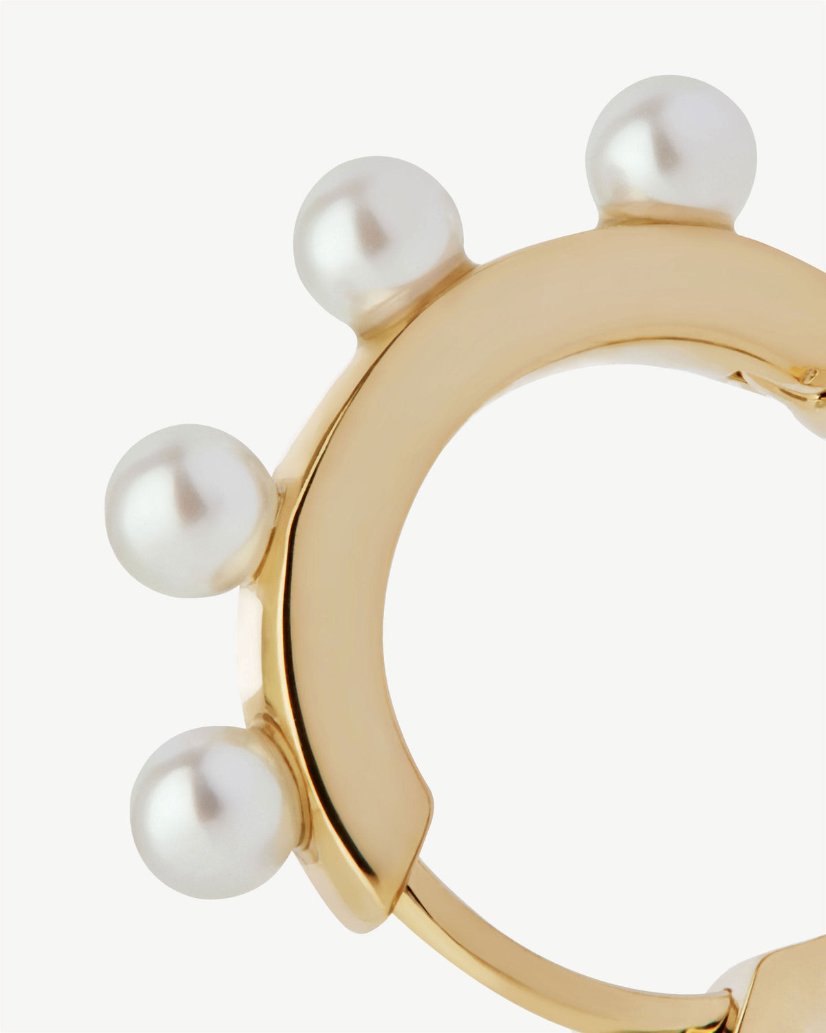 Pearl Huggies - 22 Carat Gold Gilded - View 5