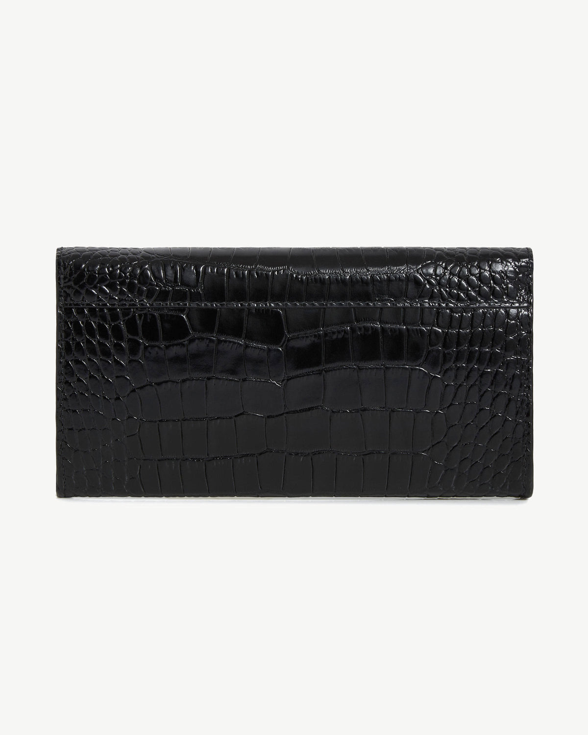 Multrees Chain Wallet - Croc-Embossed Leather Black - View 4