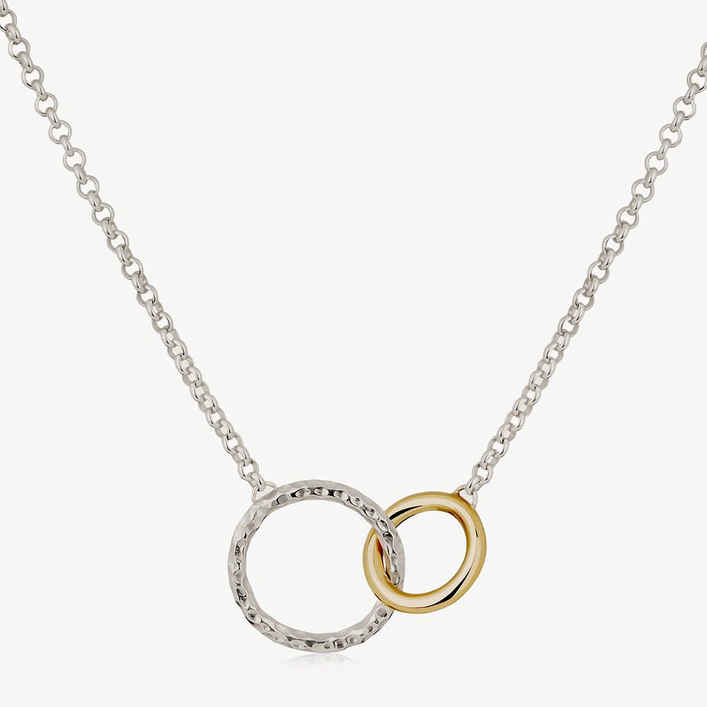 Halo Necklace - Sterling Silver/24 Carat Gold Gilded - View 1