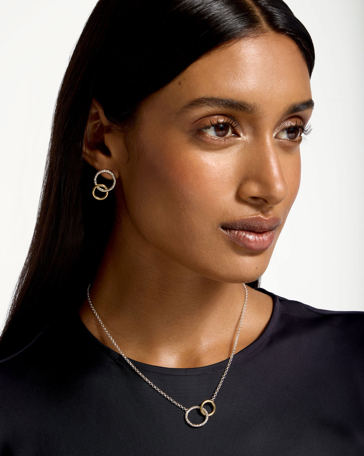 Halo Necklace - Sterling Silver/24 Carat Gold Gilded - View 4