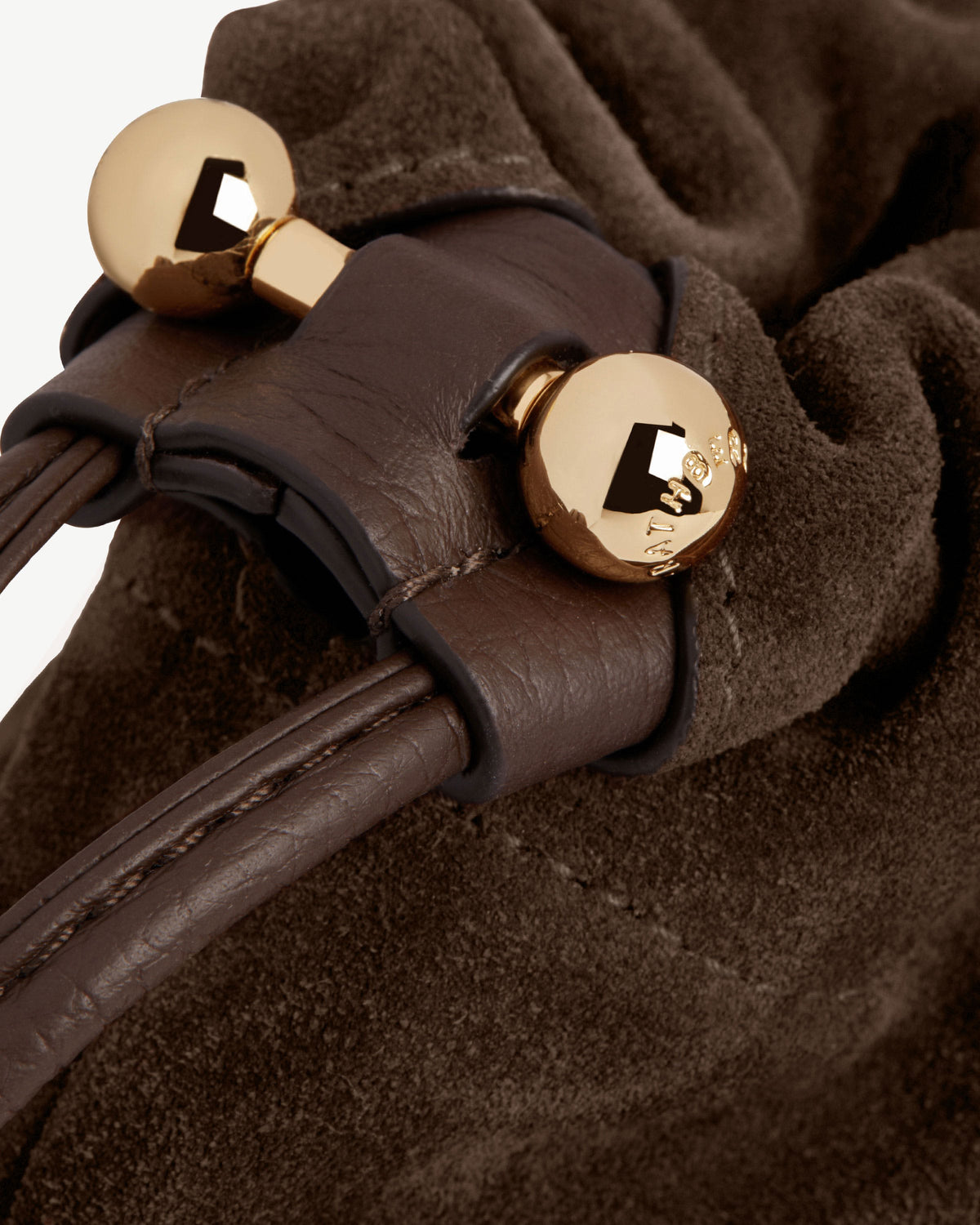 Charlotte Drawstring - Chocolate Suede - View 4