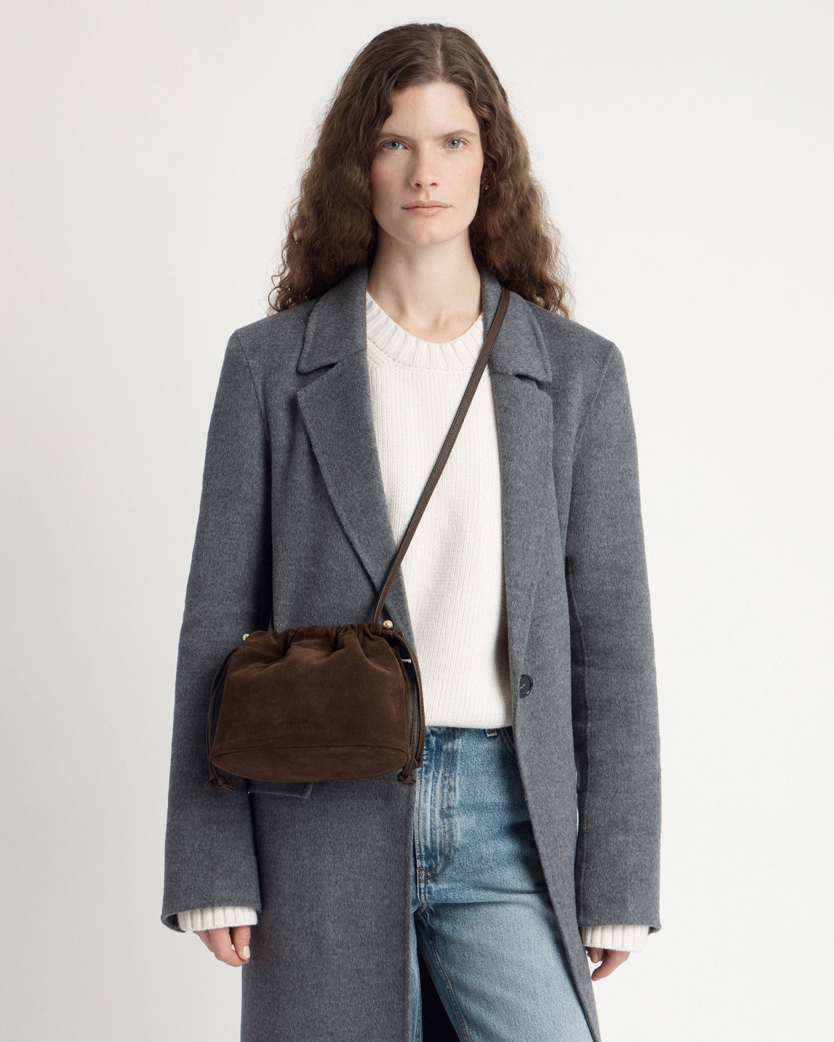 Charlotte Drawstring - Chocolate Suede - View 6