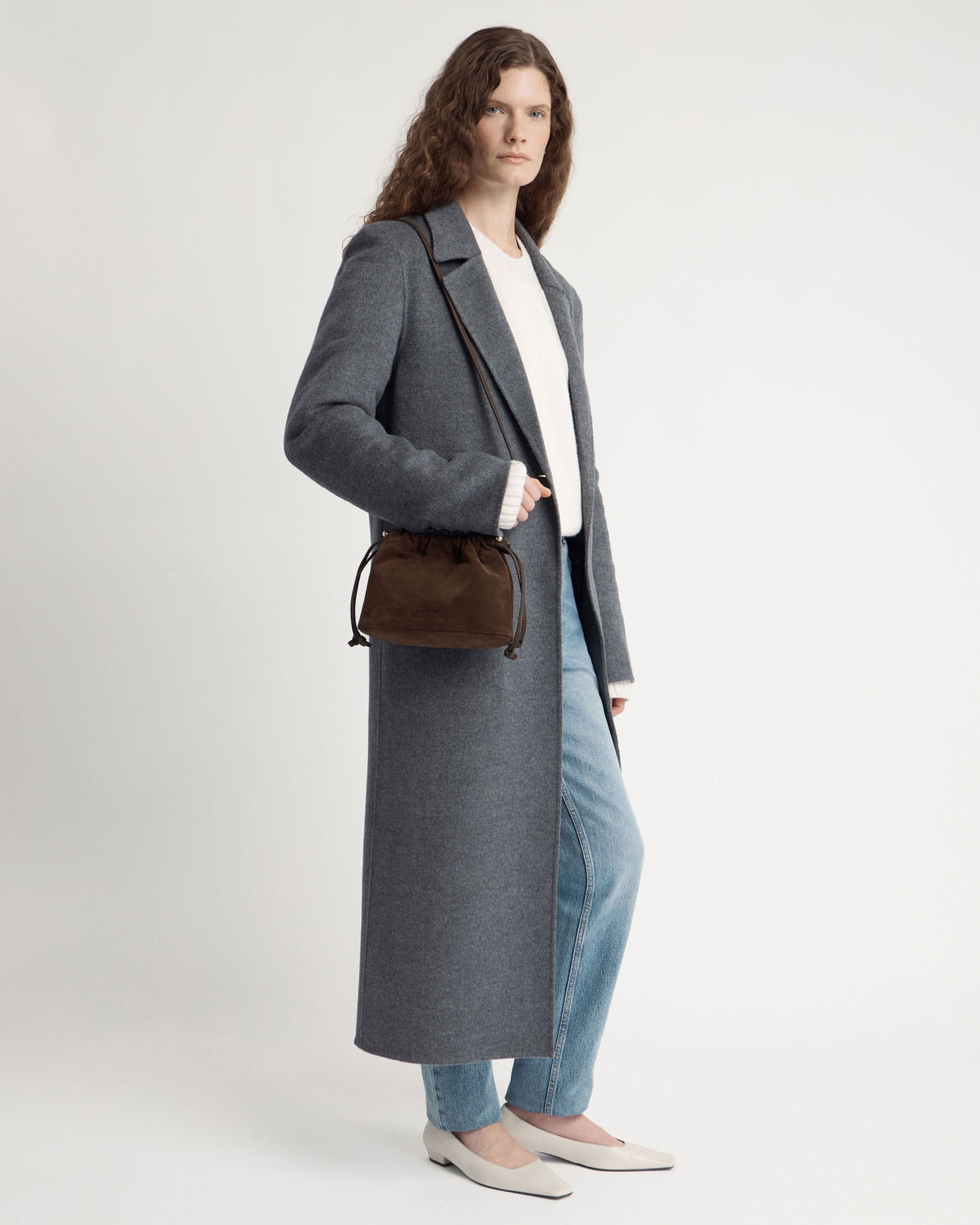 Charlotte Drawstring - Chocolate Suede - View 5