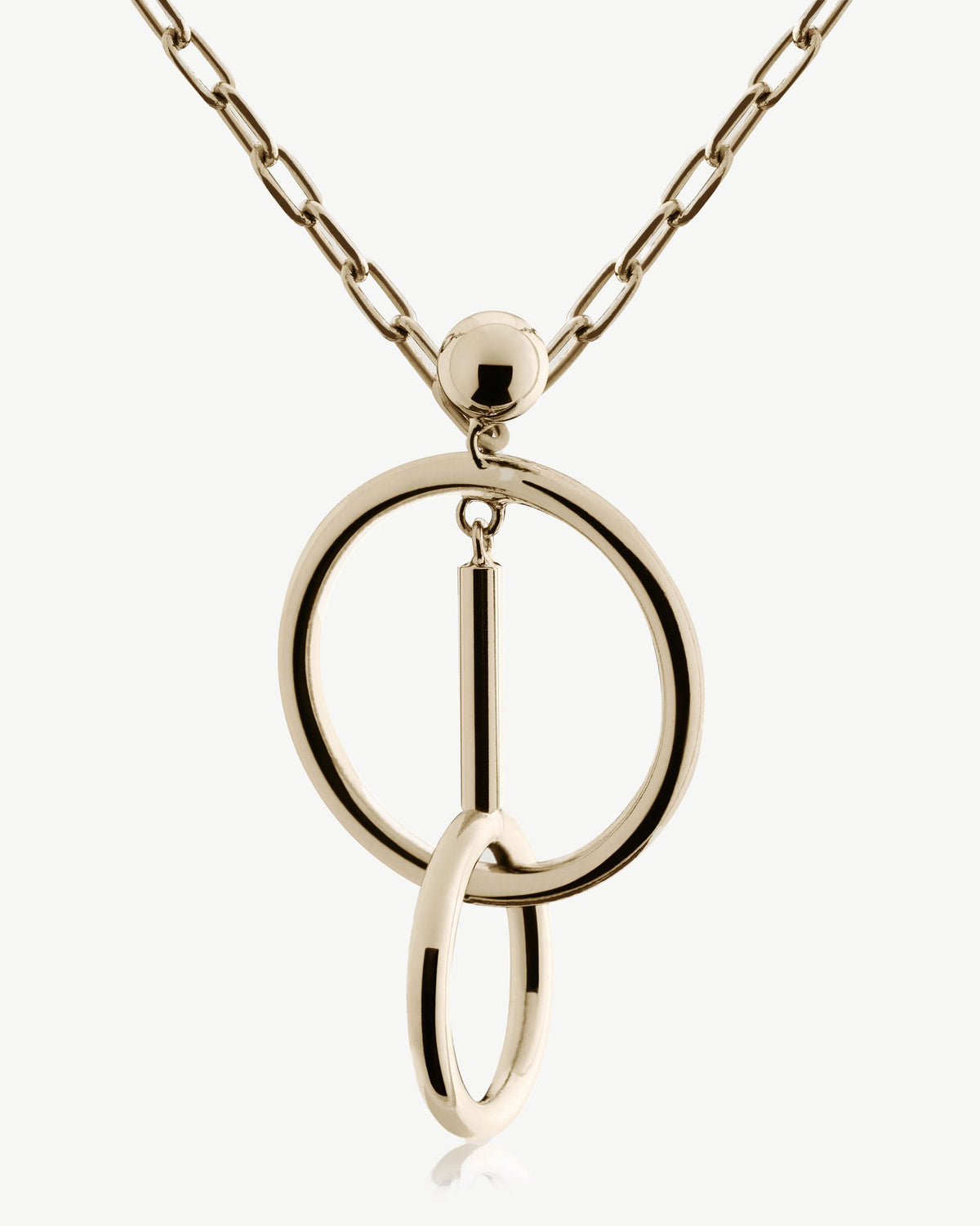 Music Bar Hoop Pendant - 22 Carat Gold Gilded - View 3