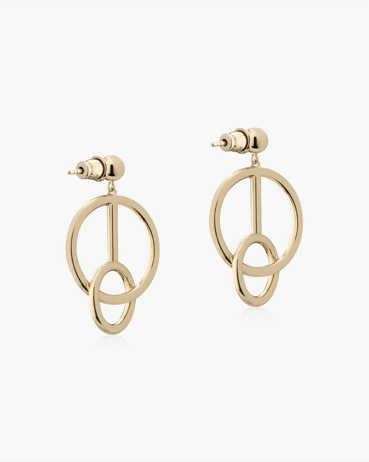 Music Bar Hoop Earrings - 22 Carat Gold Gilded - View 5