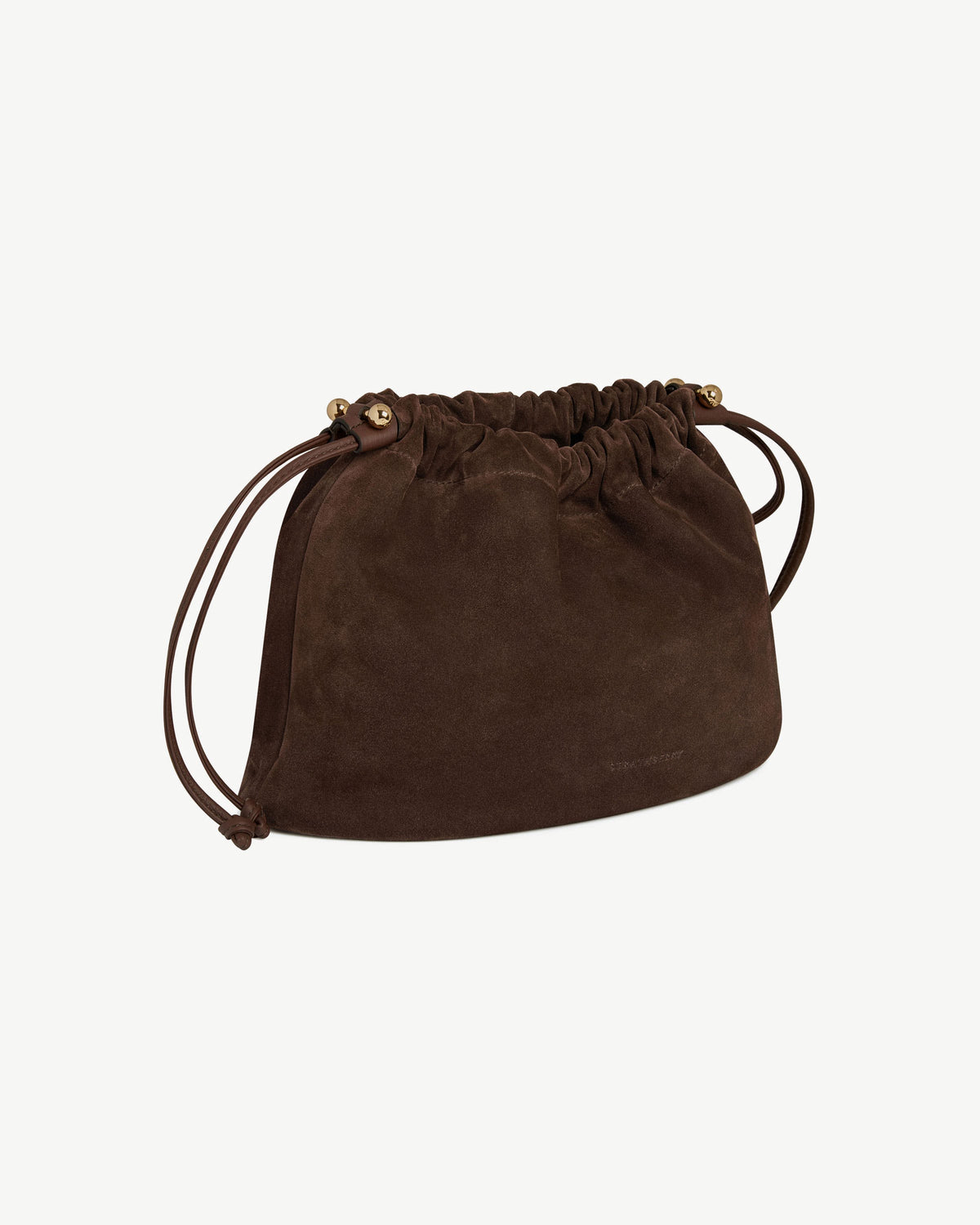 Charlotte Midi Drawstring - Chocolate Suede - View 3