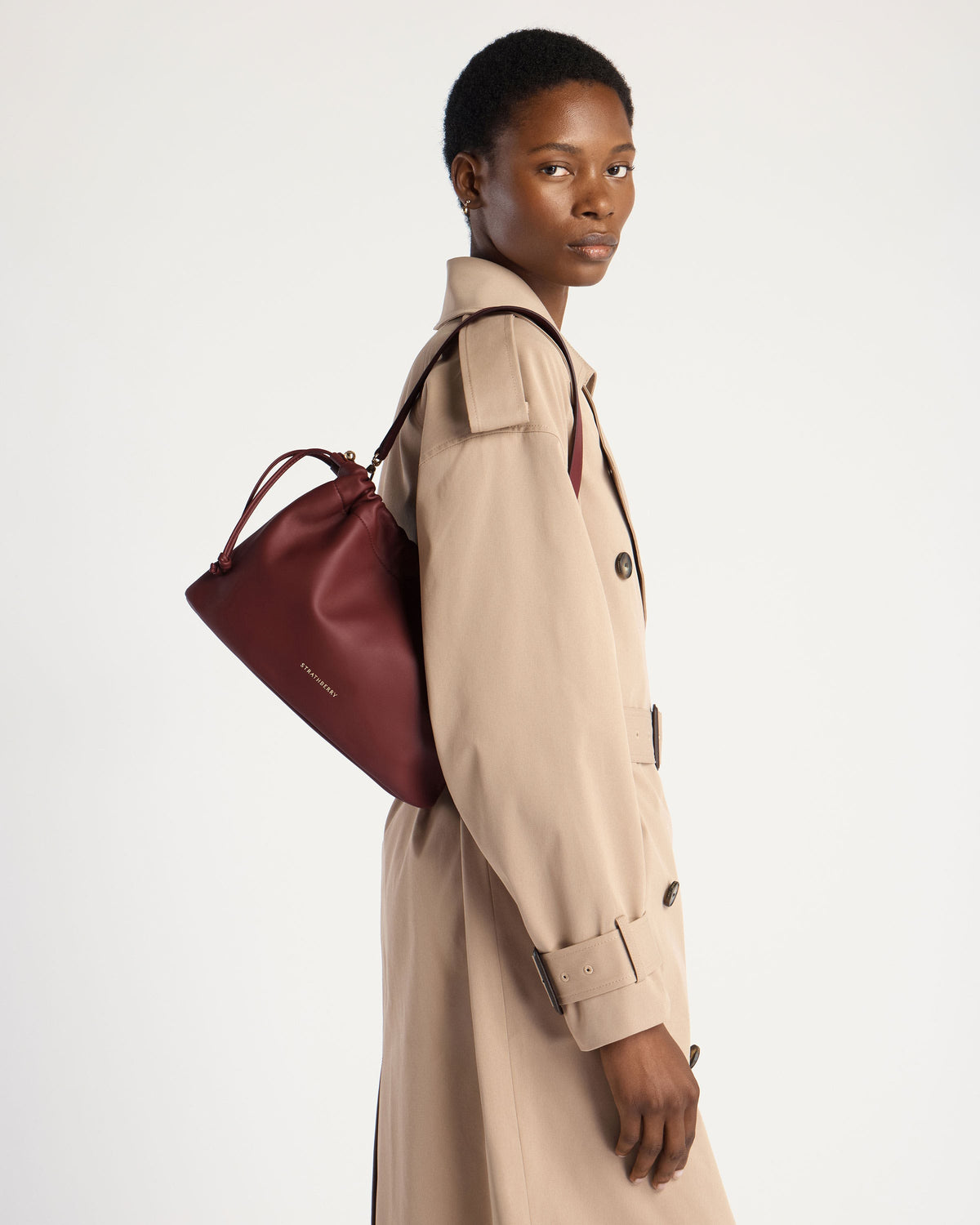 Charlotte Midi Drawstring - Oxblood - View 11