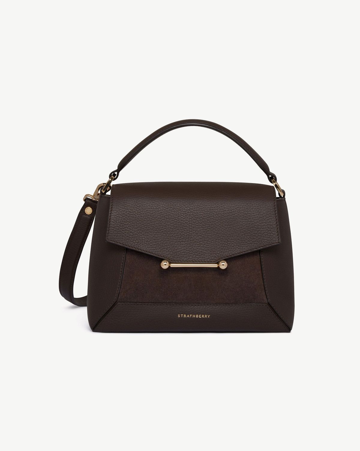 Mosaic Bag - Dark Chocolate Suede/Leather - View 2