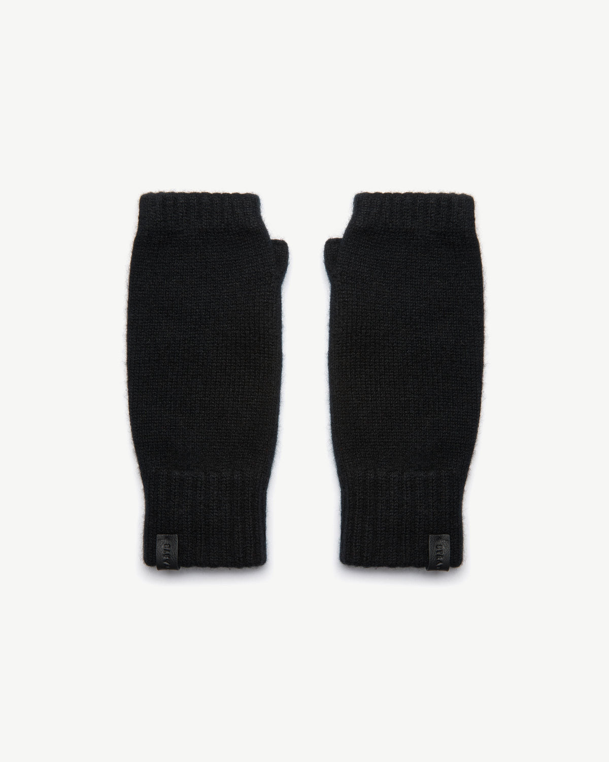 Westray Fingerless Cashmere Gloves - Black - View 2
