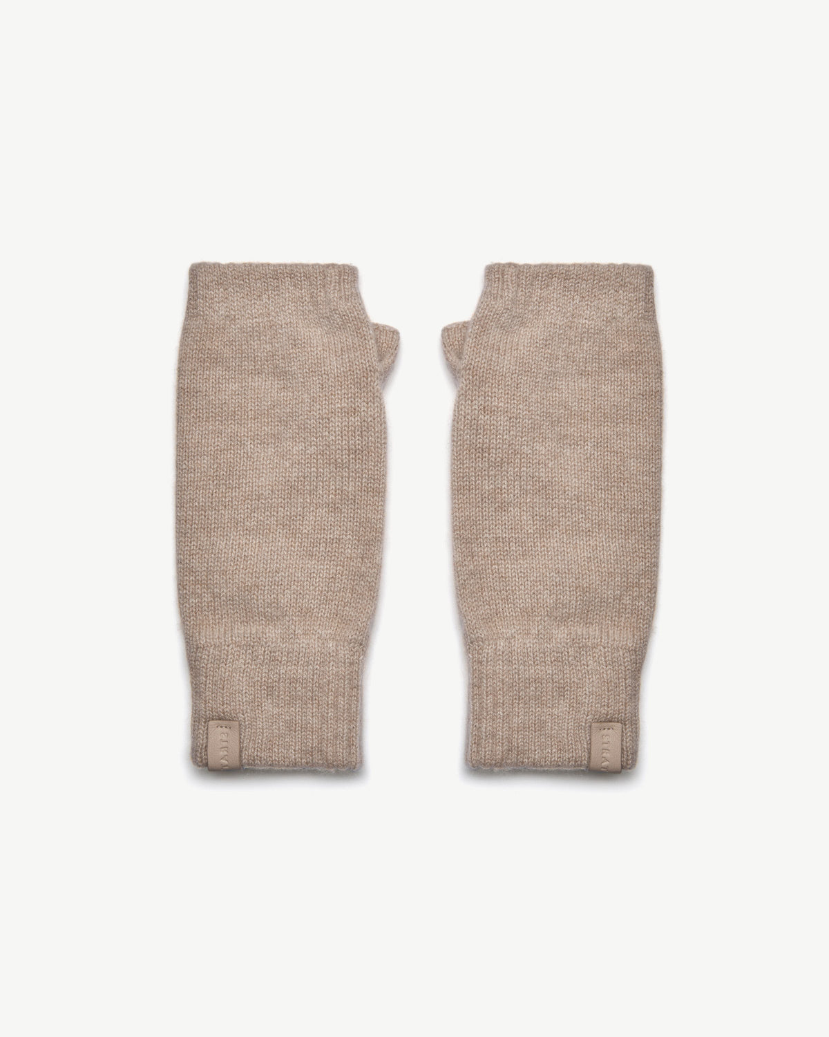 Westray Fingerless Cashmere Gloves - Oat - View 2