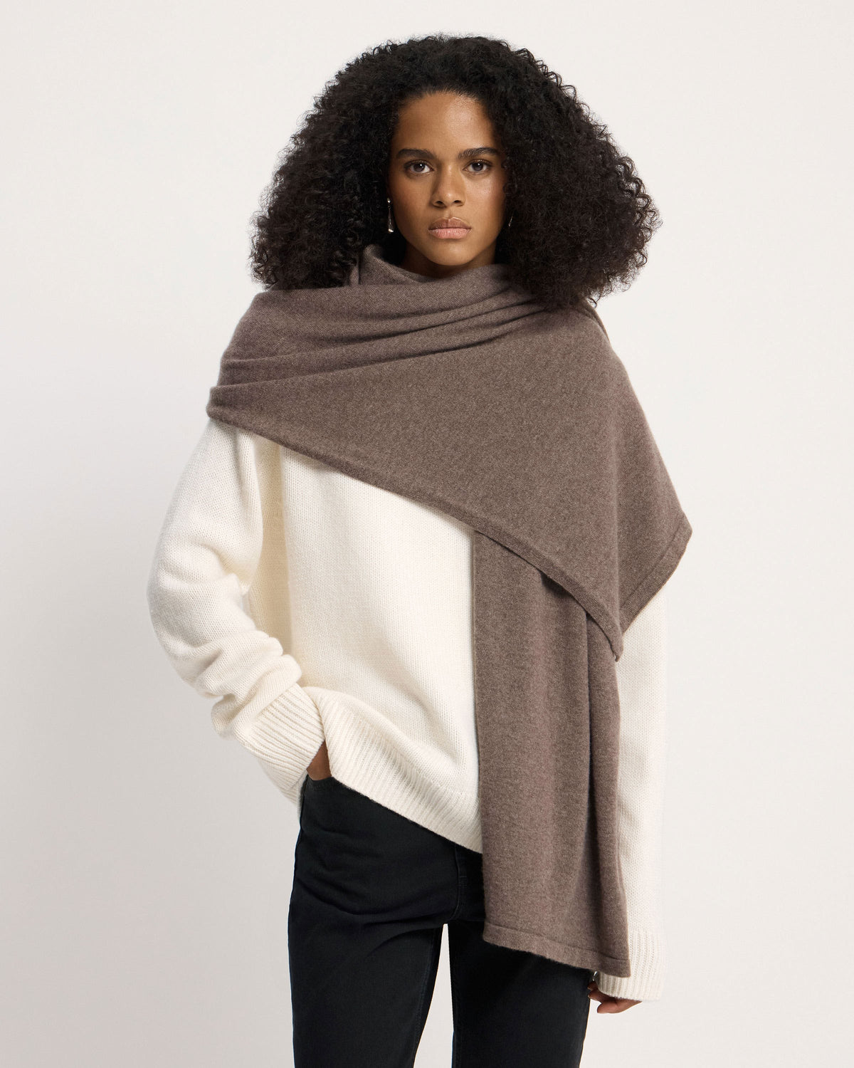 Westray Cashmere Travel Wrap - Otter - View 2