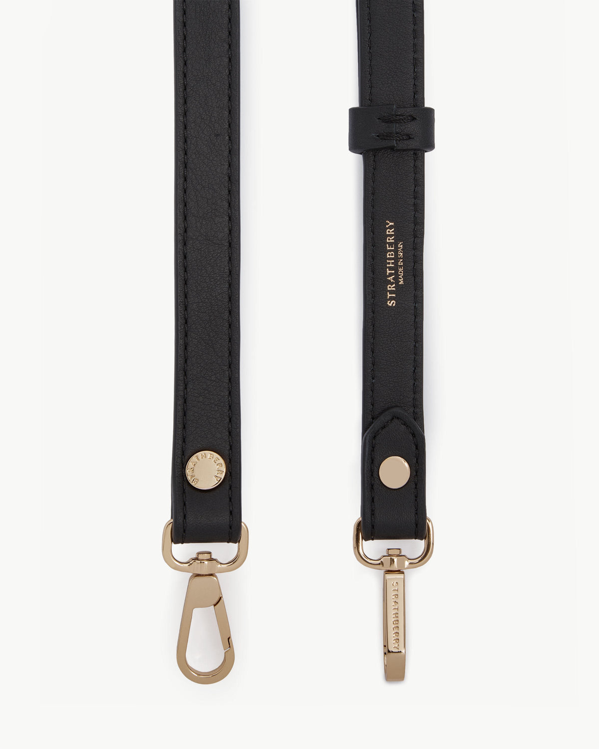 Thin Adjustable Leather Strap - Black - View 4