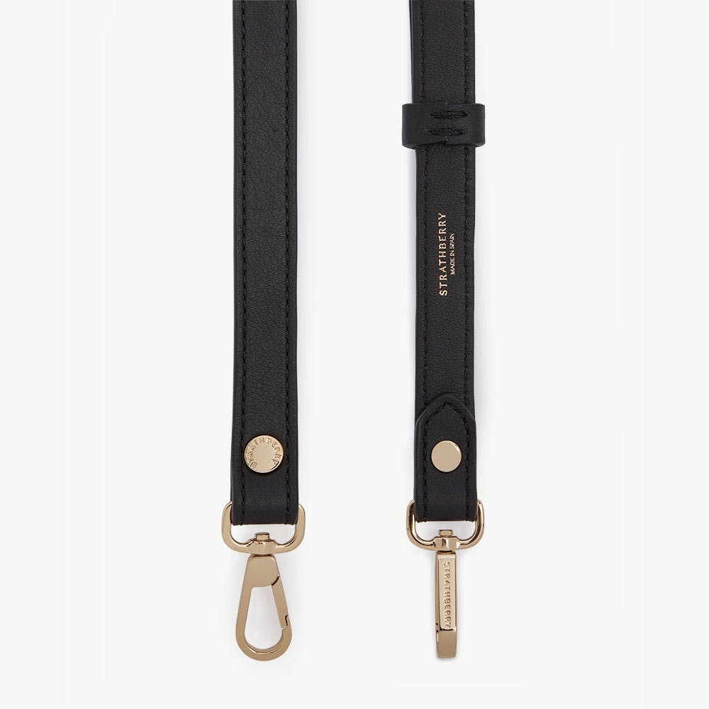 Thin Adjustable Leather Strap - Black - View 1