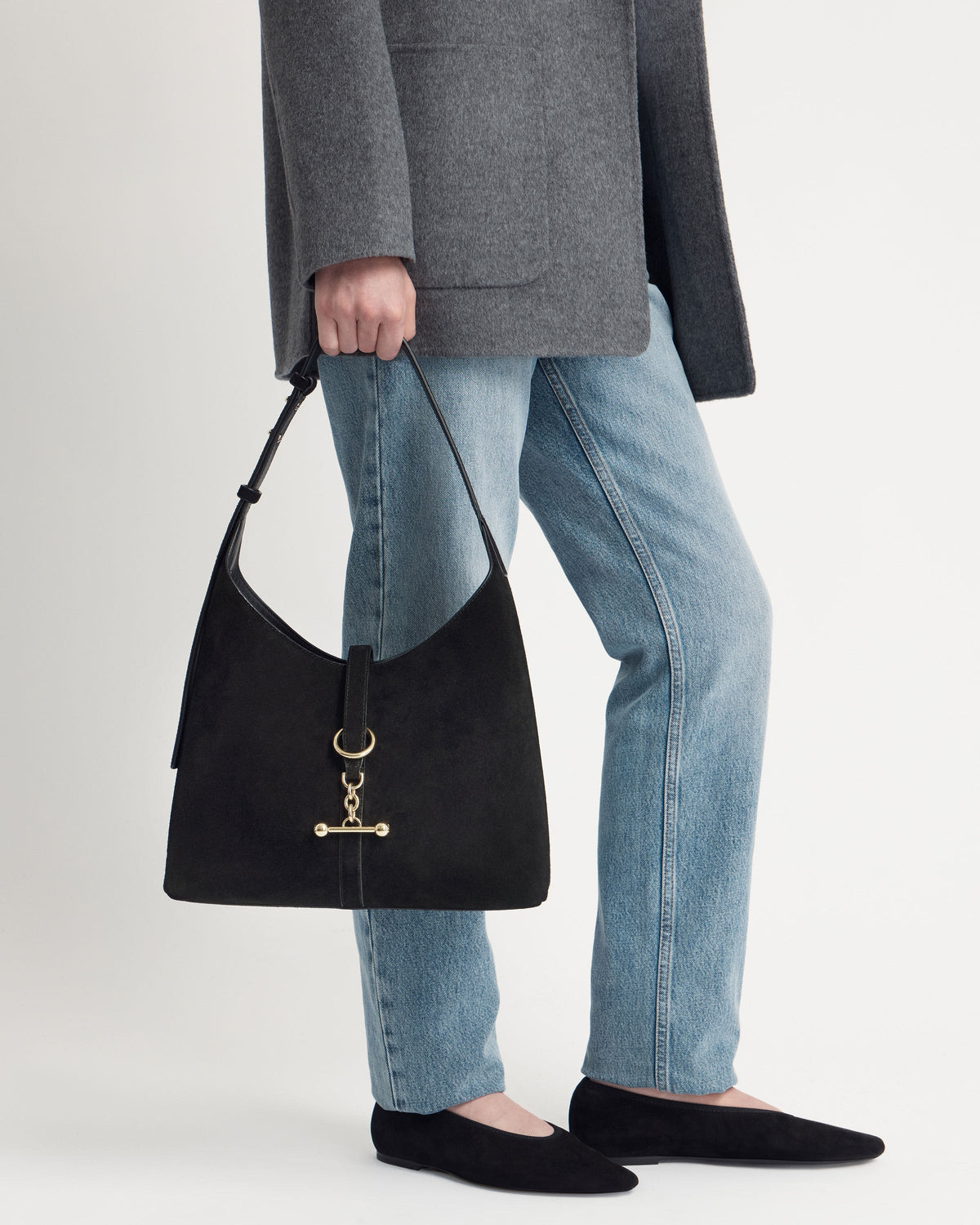 Kite Hobo - Black Suede - View 9