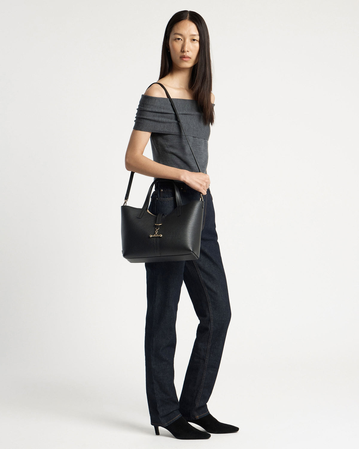 Kite Tote Midi - Black - View 9