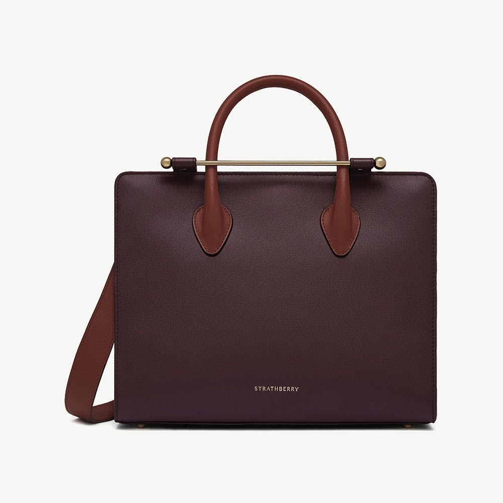Midi Tote - Burgundy/Walnut/Chestnut - View 1