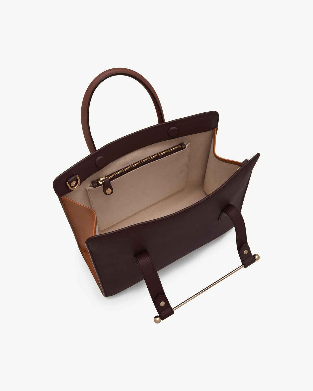 Midi Tote - Burgundy/Walnut/Chestnut - View 5