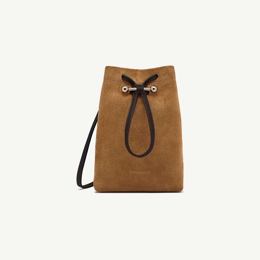 Osette Midi Pouch - Toffee Suede/Espresso - View 1