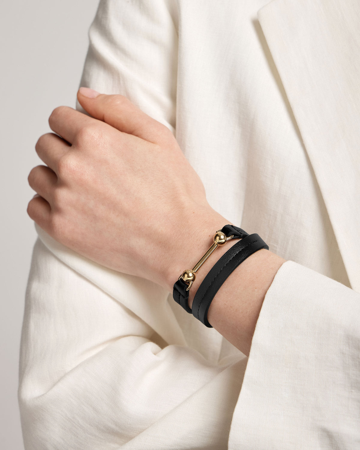 Corda Double Wrap Bracelet - Black - View 6