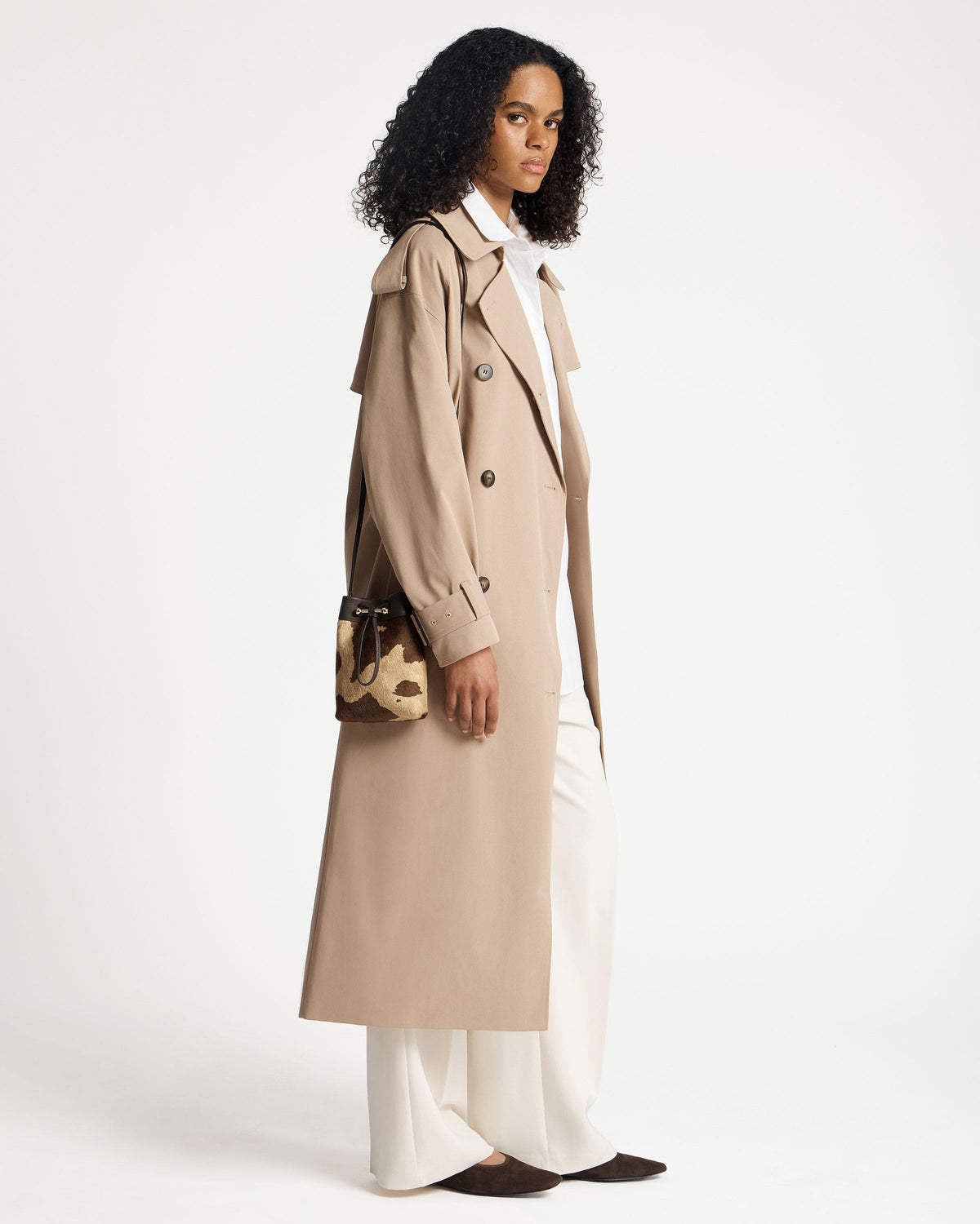 Osette Midi Pouch - Sand/Espresso Spot Print - View 6