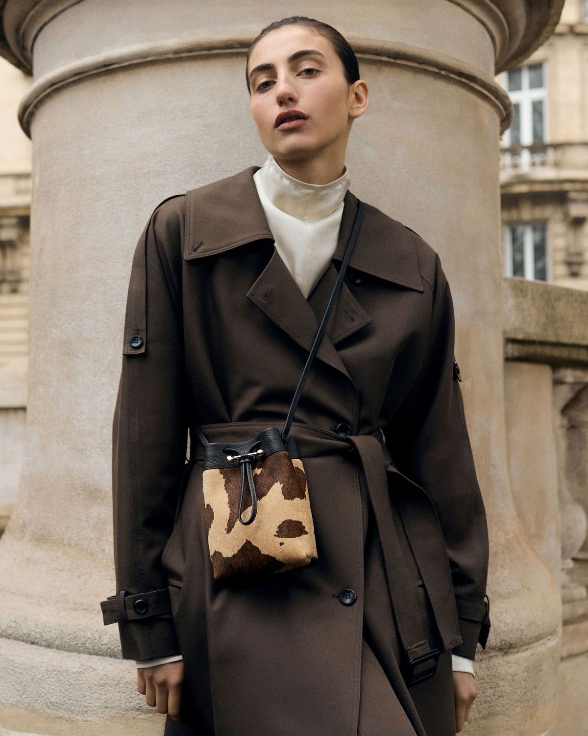 Osette Midi Pouch - Sand/Espresso Spot Print - View 8