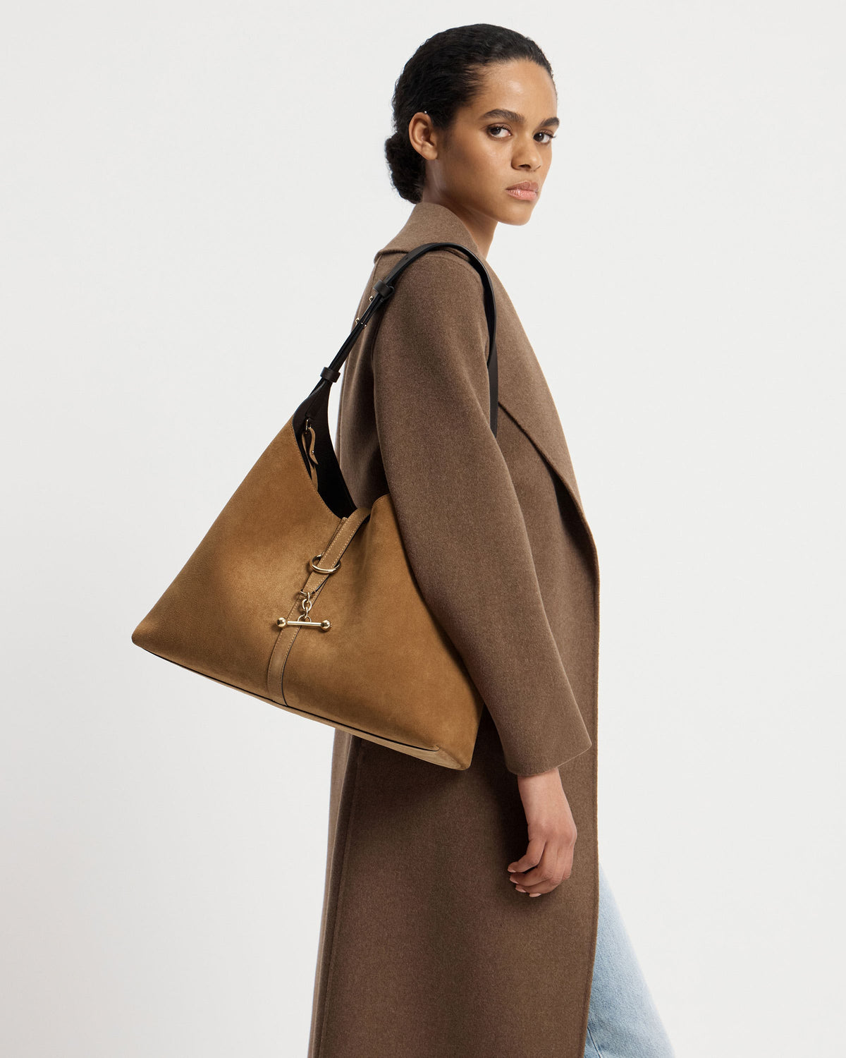 Kite Hobo Maxi - Toffee Suede/Espresso - View 9