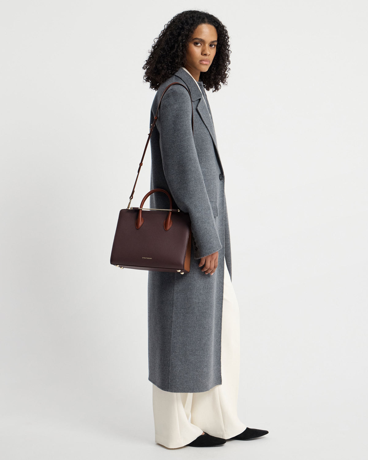 Midi Tote - Burgundy/Walnut/Chestnut - View 9