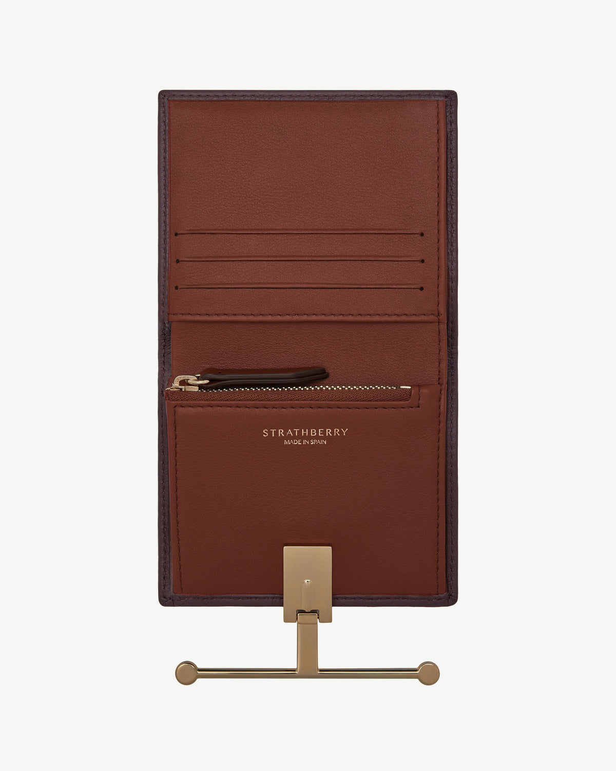 Melville Street Wallet - Burgundy/Walnut - View 6