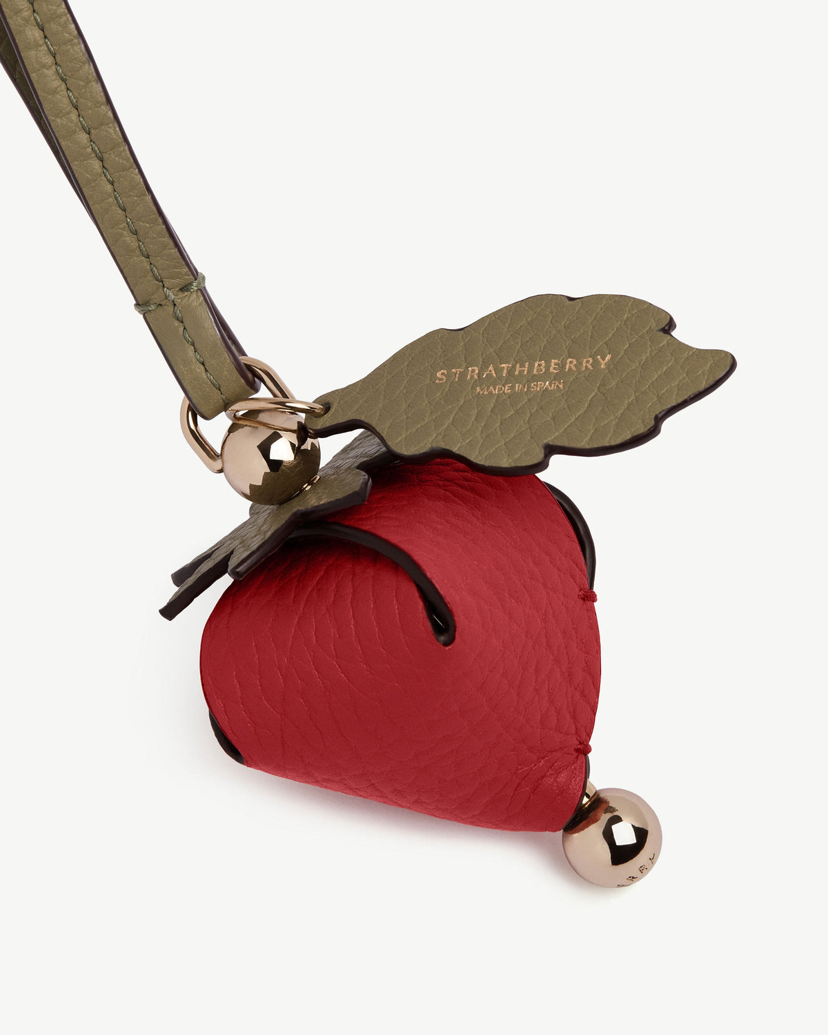 Bag Charm - Strawberry Red/Green - View 3