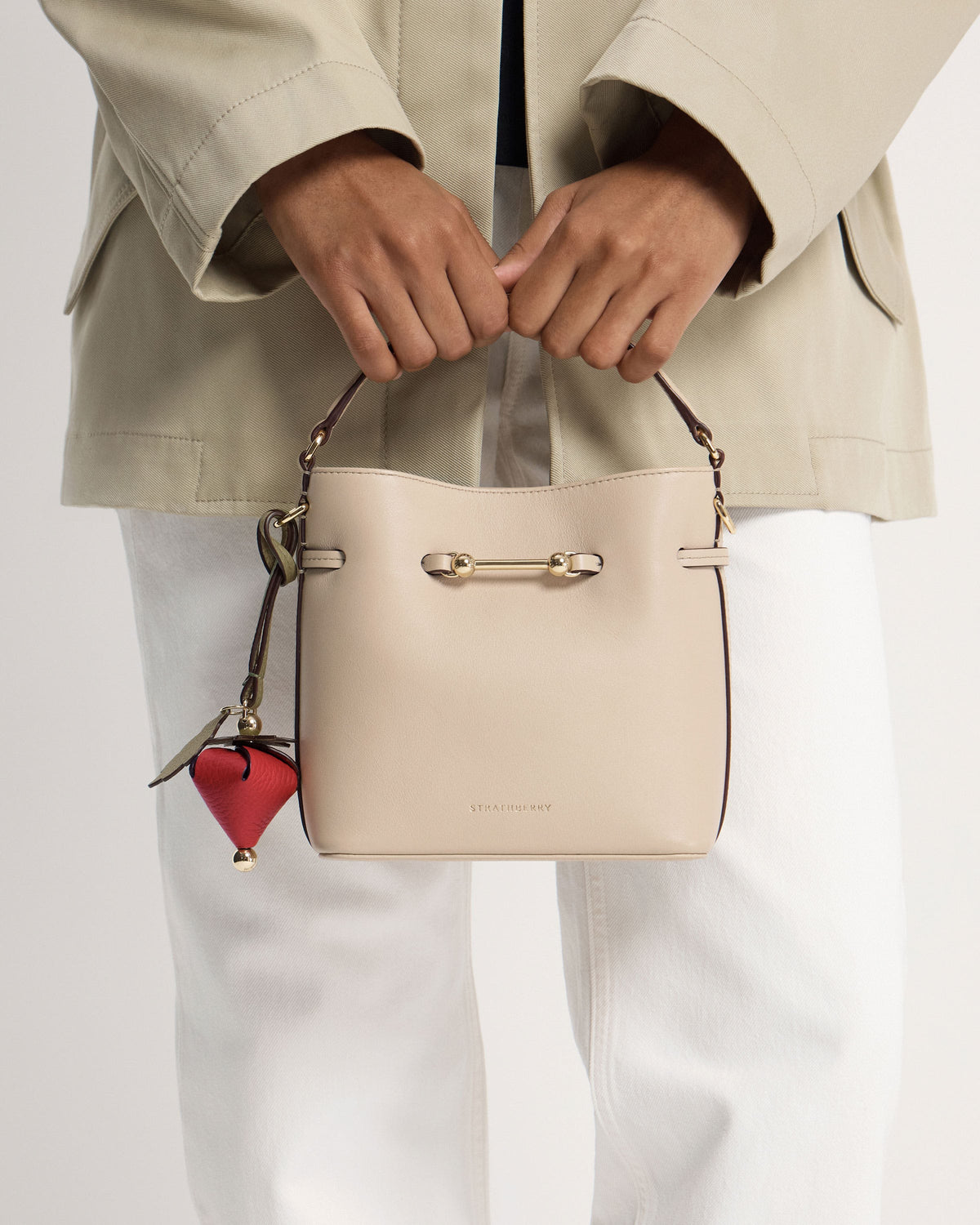 Bag Charm - Strawberry Red/Green - View 4