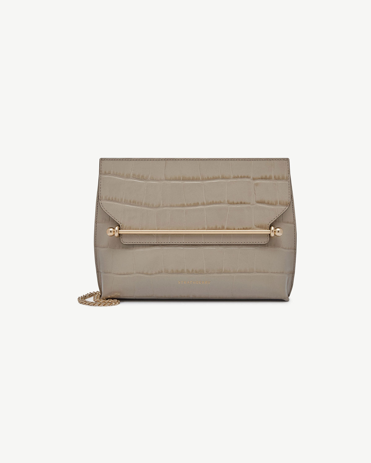 Stylist - Croc-Embossed Leather Light Taupe - View 2