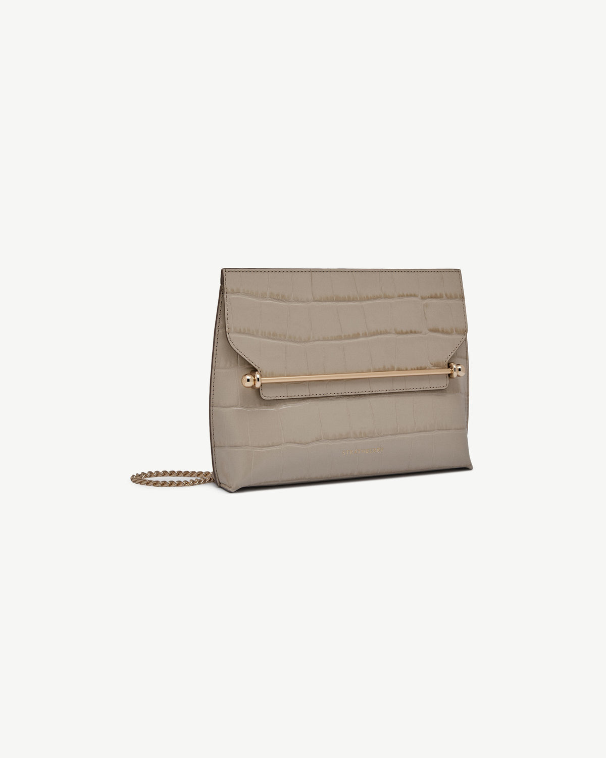Stylist - Croc-Embossed Leather Light Taupe - View 3