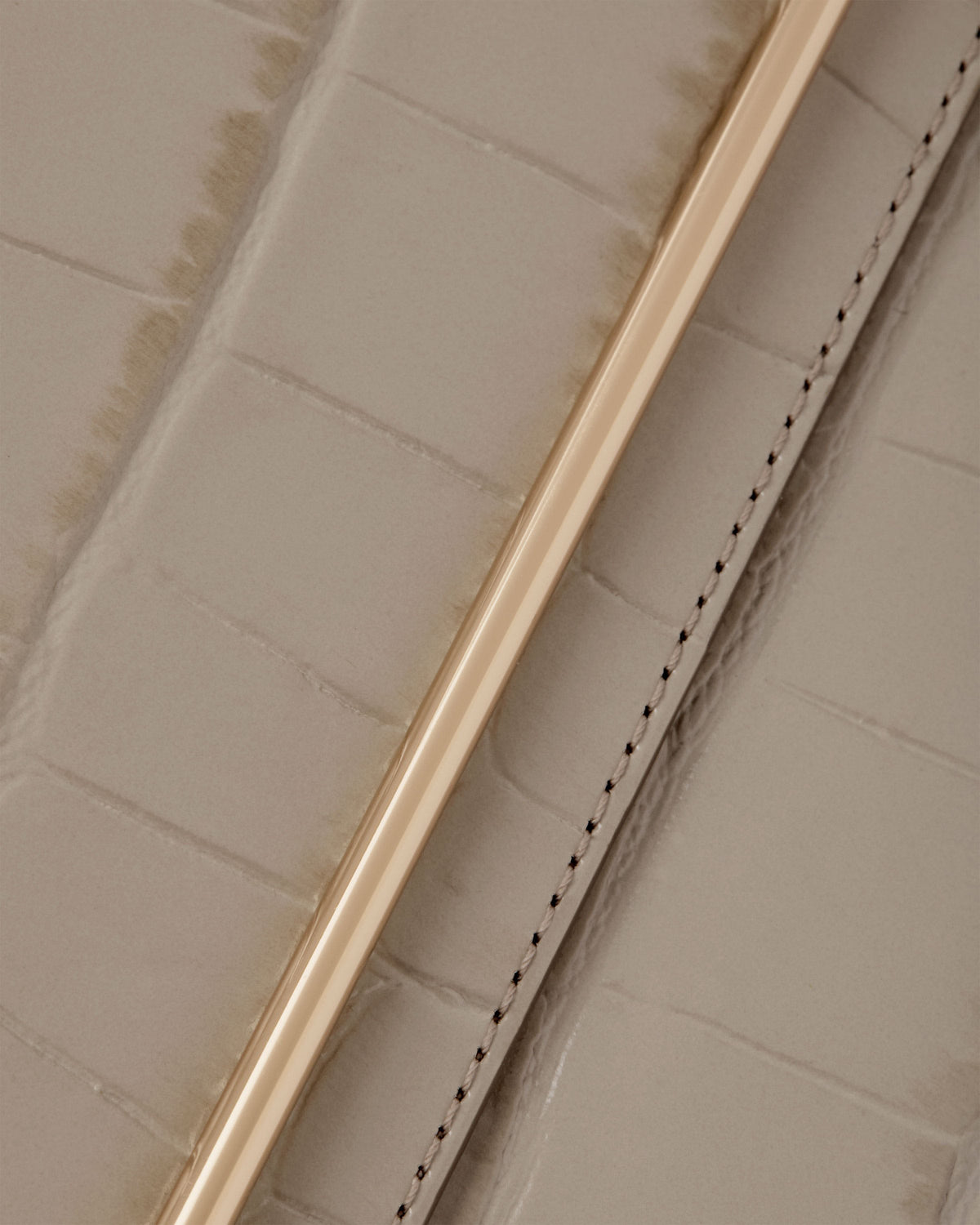 Stylist - Croc-Embossed Leather Light Taupe - View 6